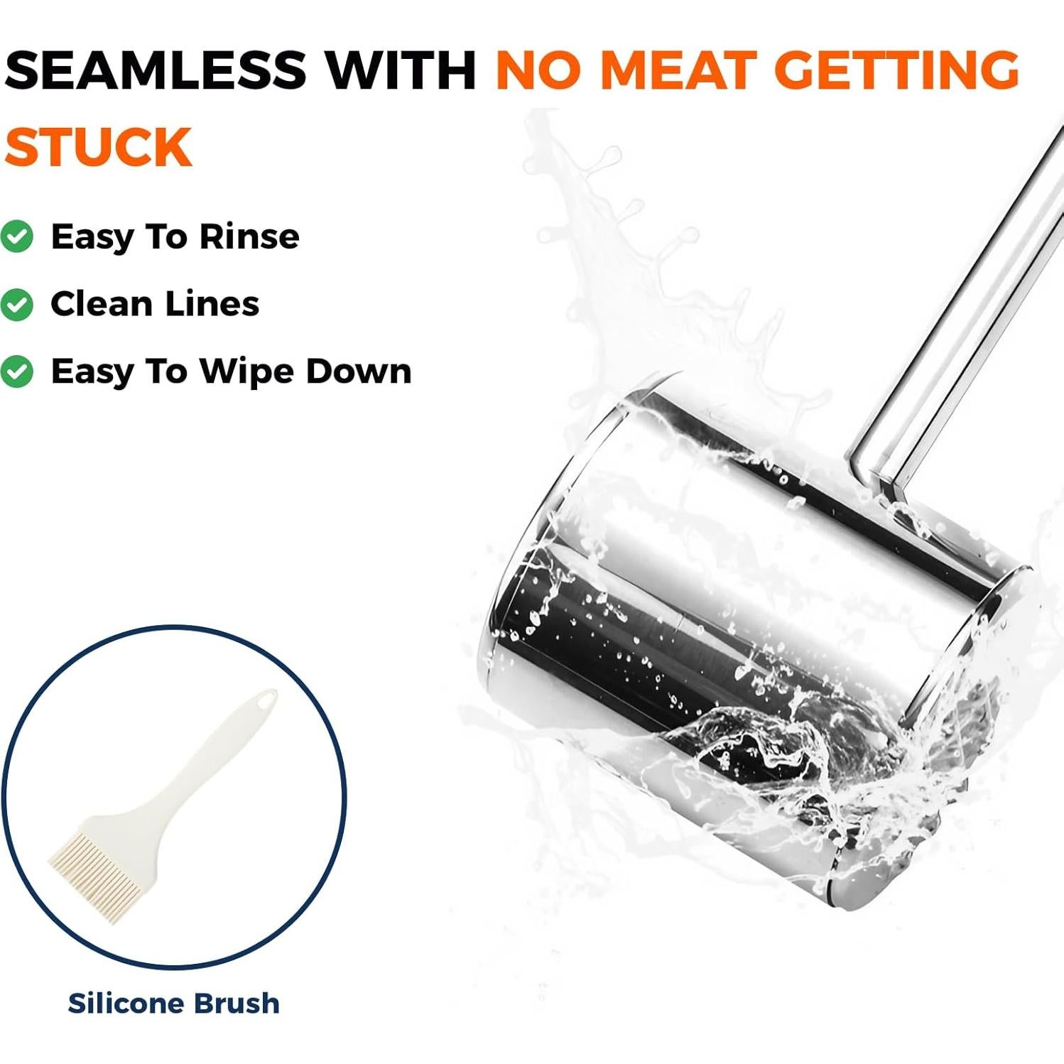 Meat Mallet, Meat Tenderizer Mallet is made of 304 Stainless Steel, Meat Hammer Tenderizer, Meat Pounder Kitchen Hammer For Meat, Dishwasher safe for chicken, beef and steak.(1PCS)