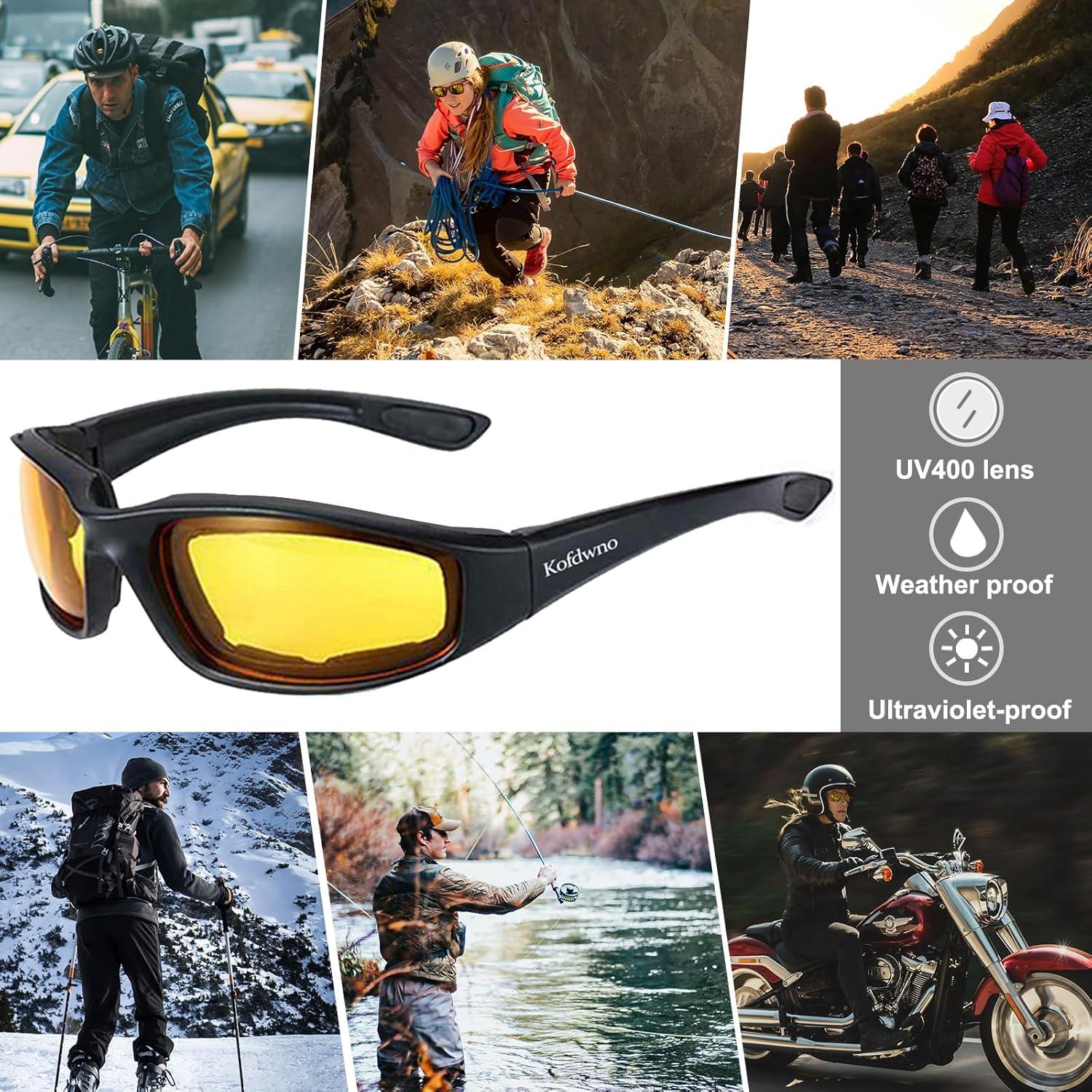 Gafas de Motocicleta Allhave ALL S16 Lente Amarillo UV