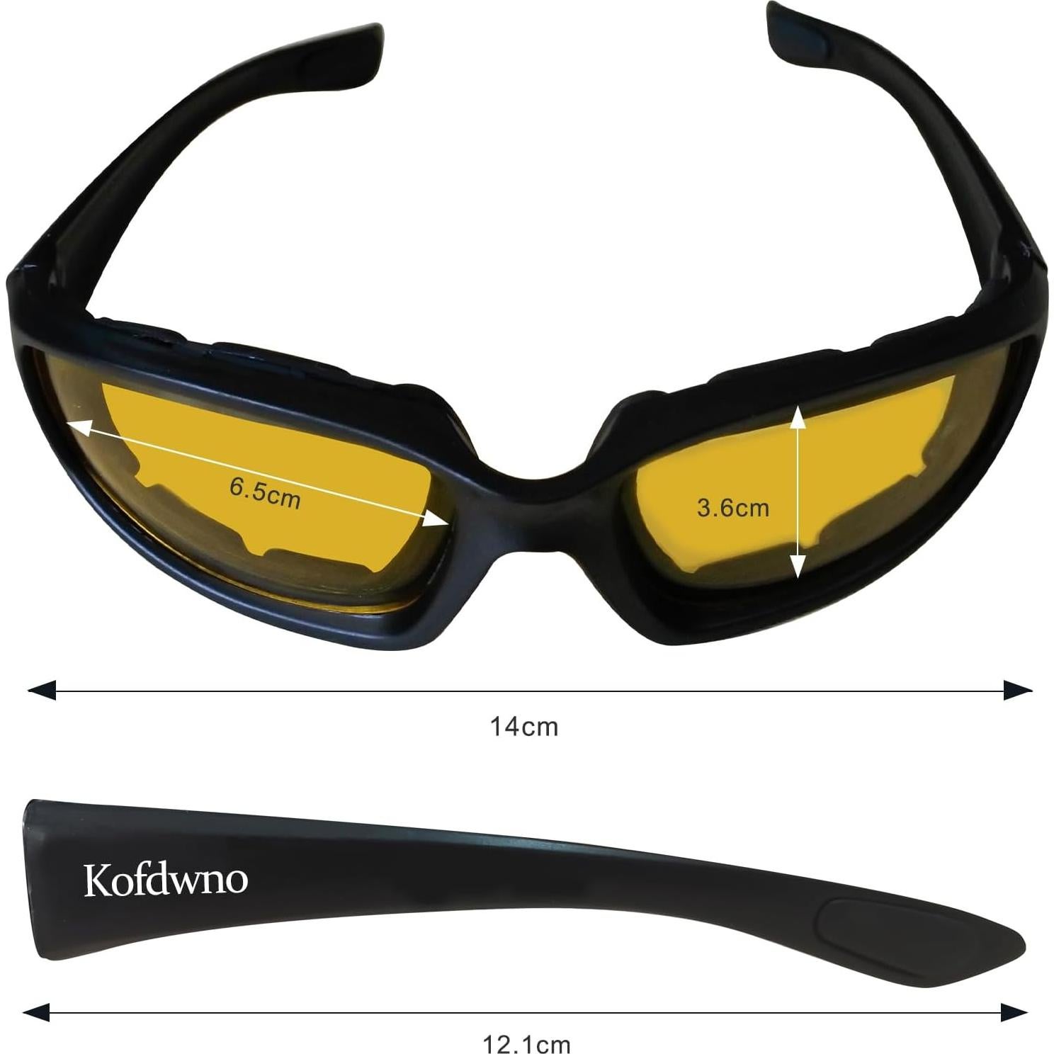 Gafas de Motocicleta Allhave ALL S16 Lente Amarillo UV