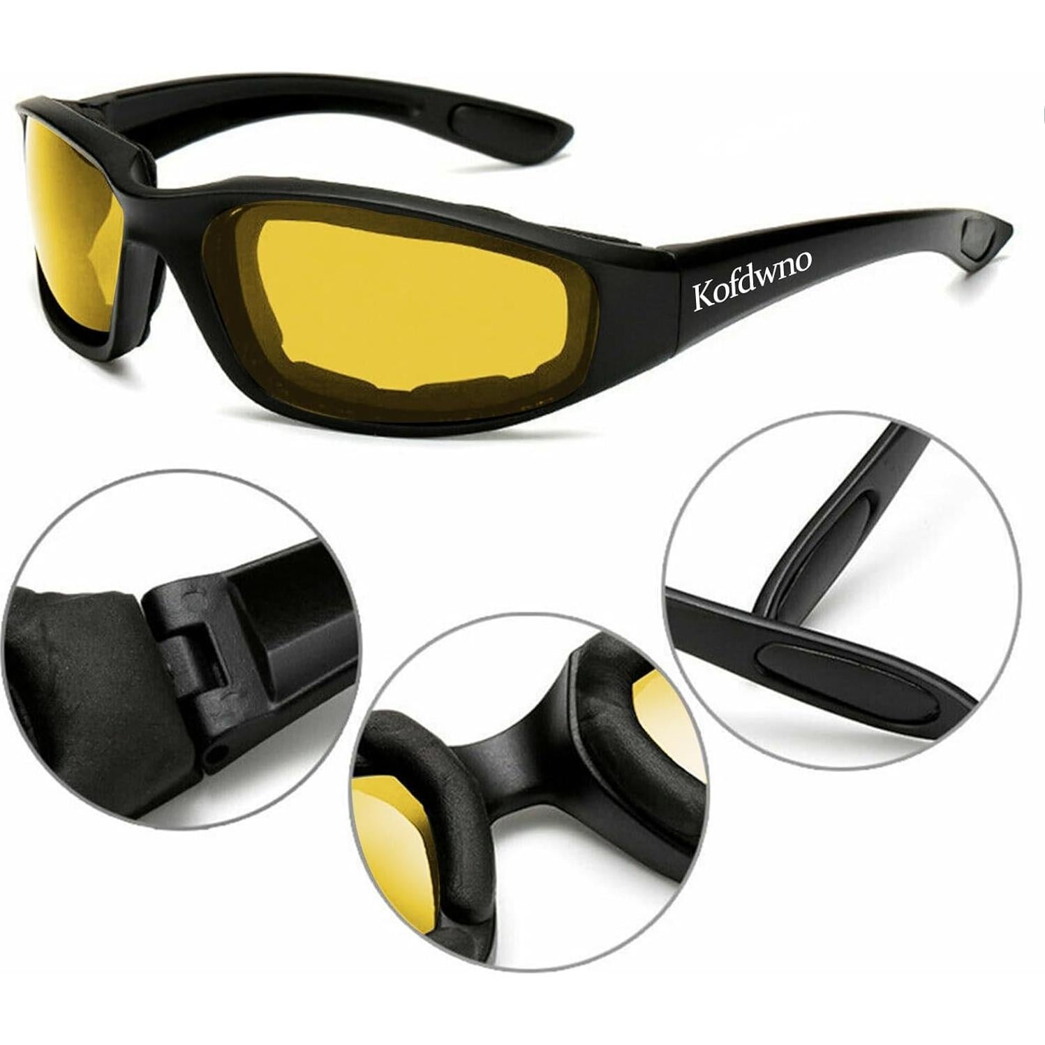 Gafas de Motocicleta Allhave ALL S16 Lente Amarillo UV