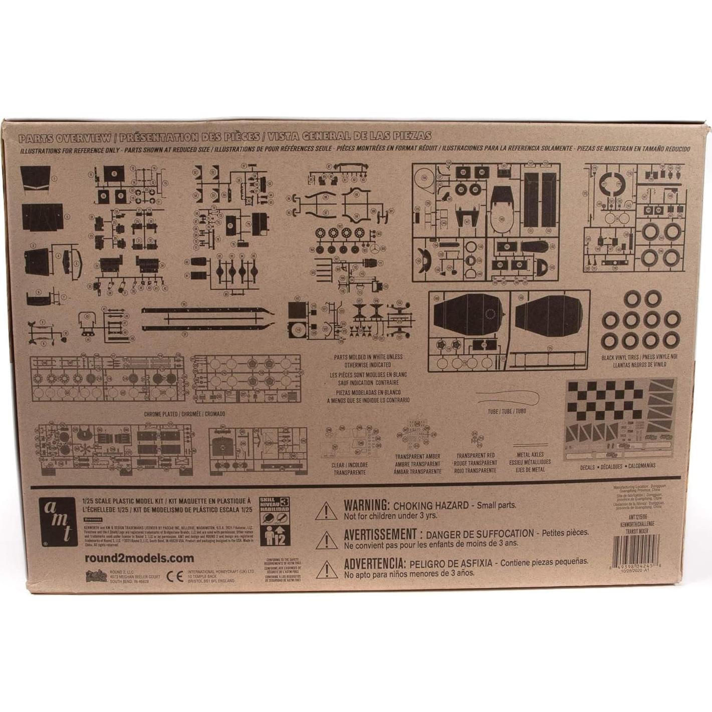 Modelo a Escala 1:25 Camión Mezclador Kenworth AMT1215