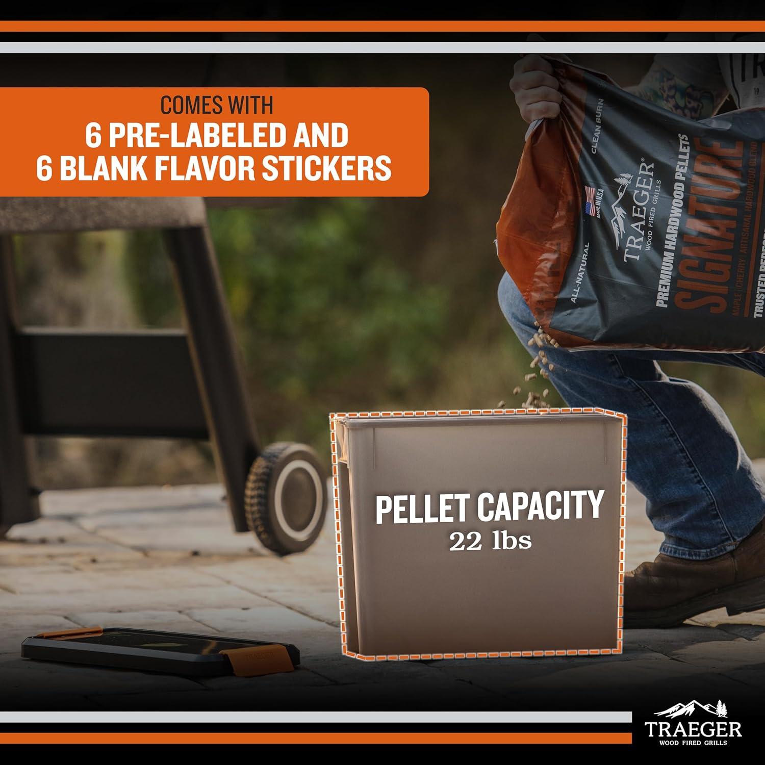 Bin de Almacenamiento de Pellets Traeger BAC637 10kg Apilable