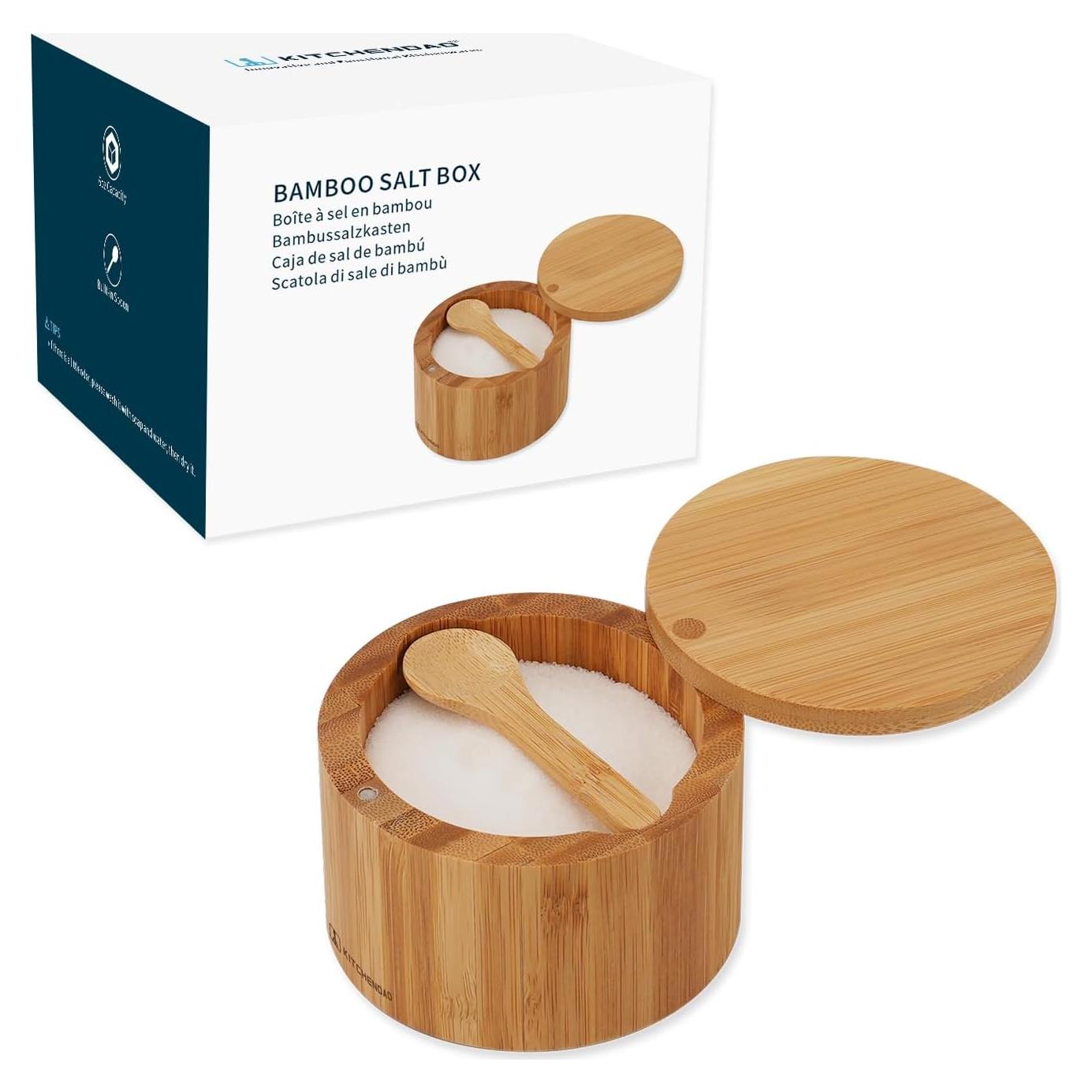 Tazón de Sal de Bambú KITCHENDAO con Cucharita 177ml