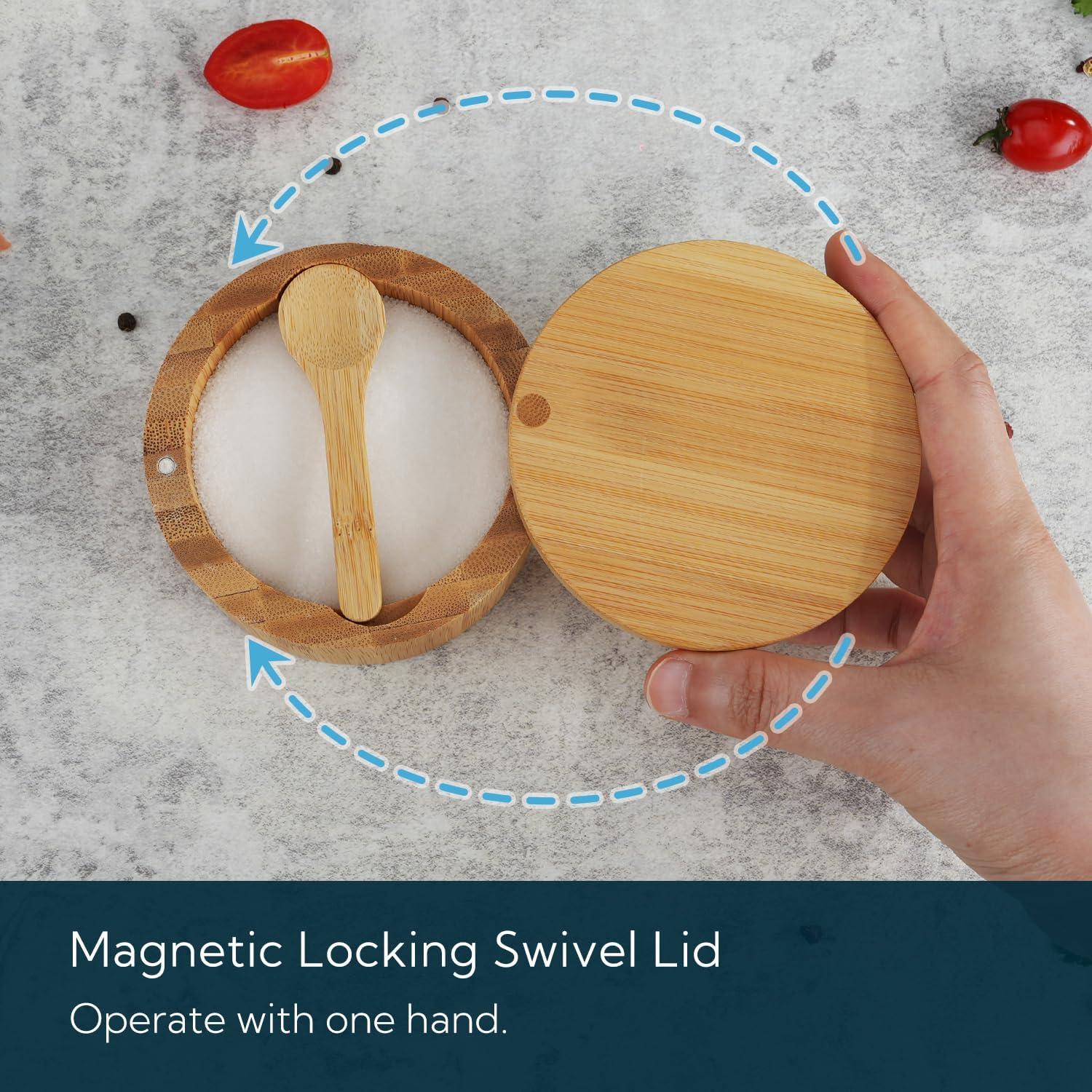 Tazón de Sal de Bambú KITCHENDAO con Cucharita 177ml