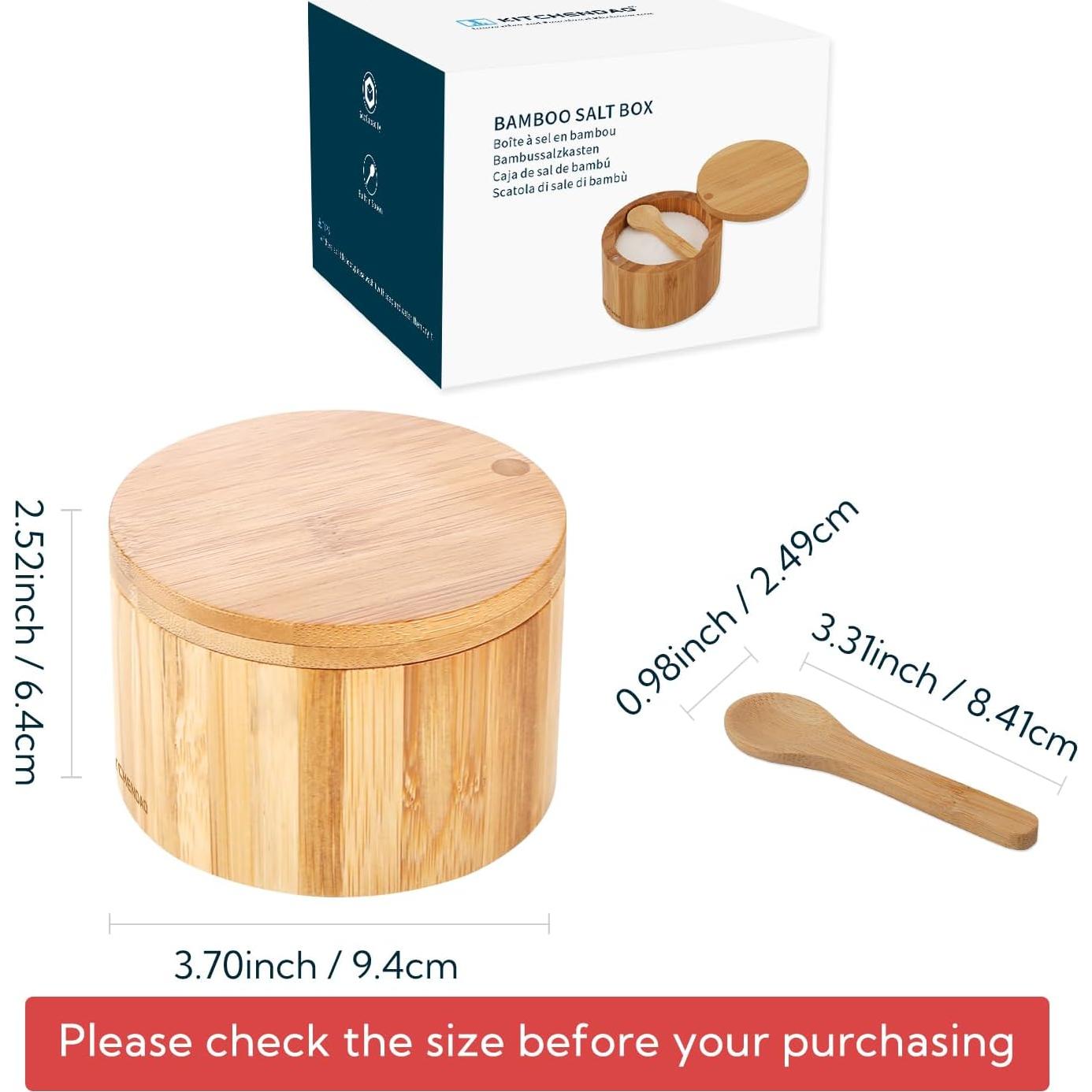 Tazón de Sal de Bambú KITCHENDAO con Cucharita 177ml