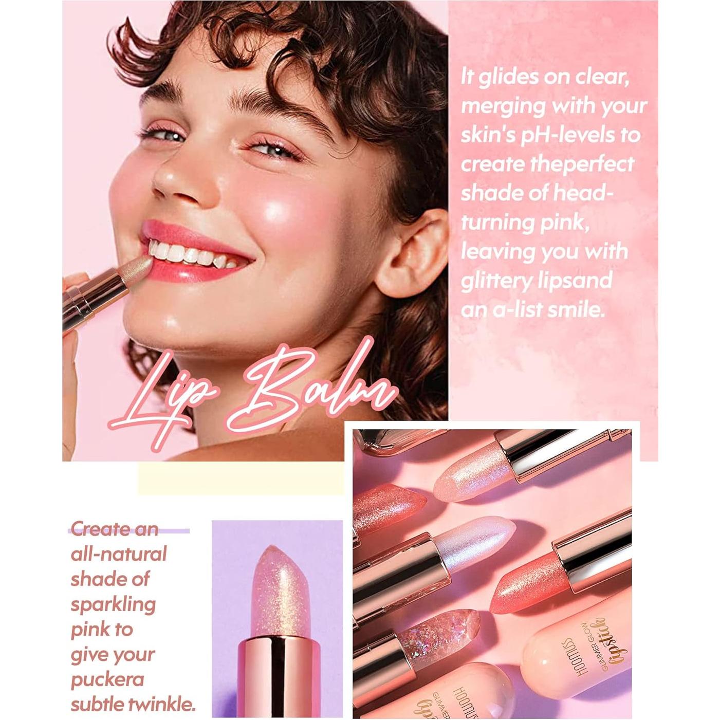 Bálsamo Labial Brillante HOOMUSS Tono Perla Hidratante 28g