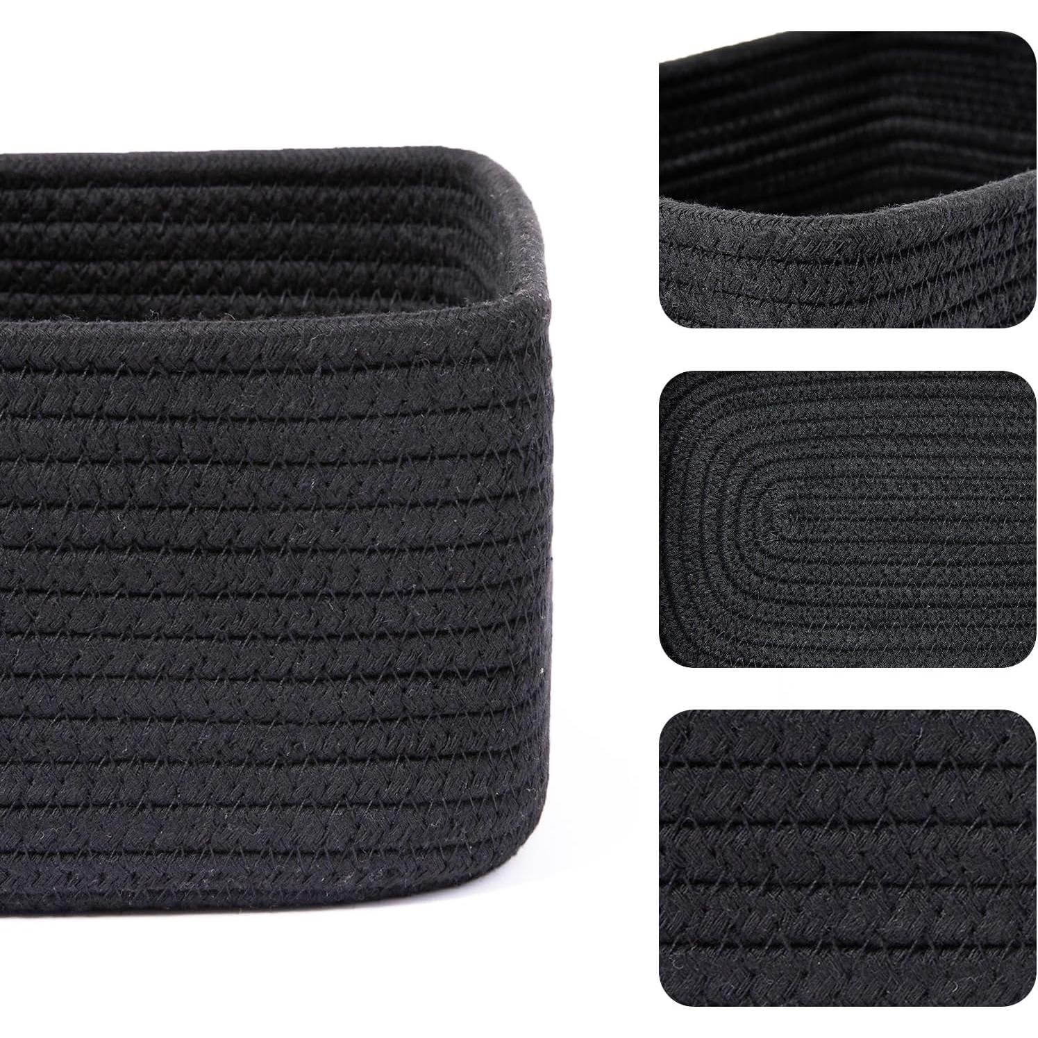 Cestas de Almacenamiento MiniArk 3 Piezas 29.2x19.1x11.9 cm Negras