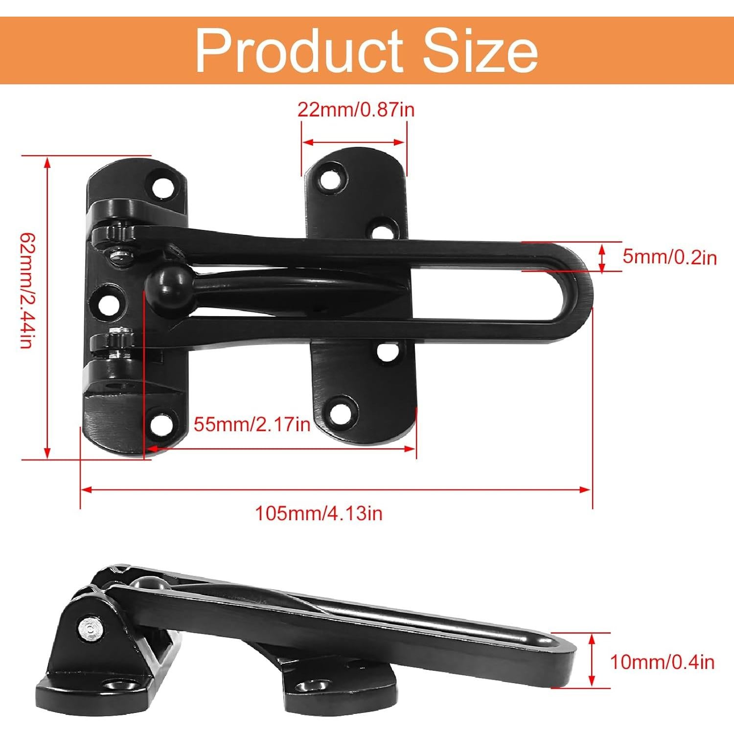 Cerradura de Seguridad Auvotuis con Barra Oscilante Negra