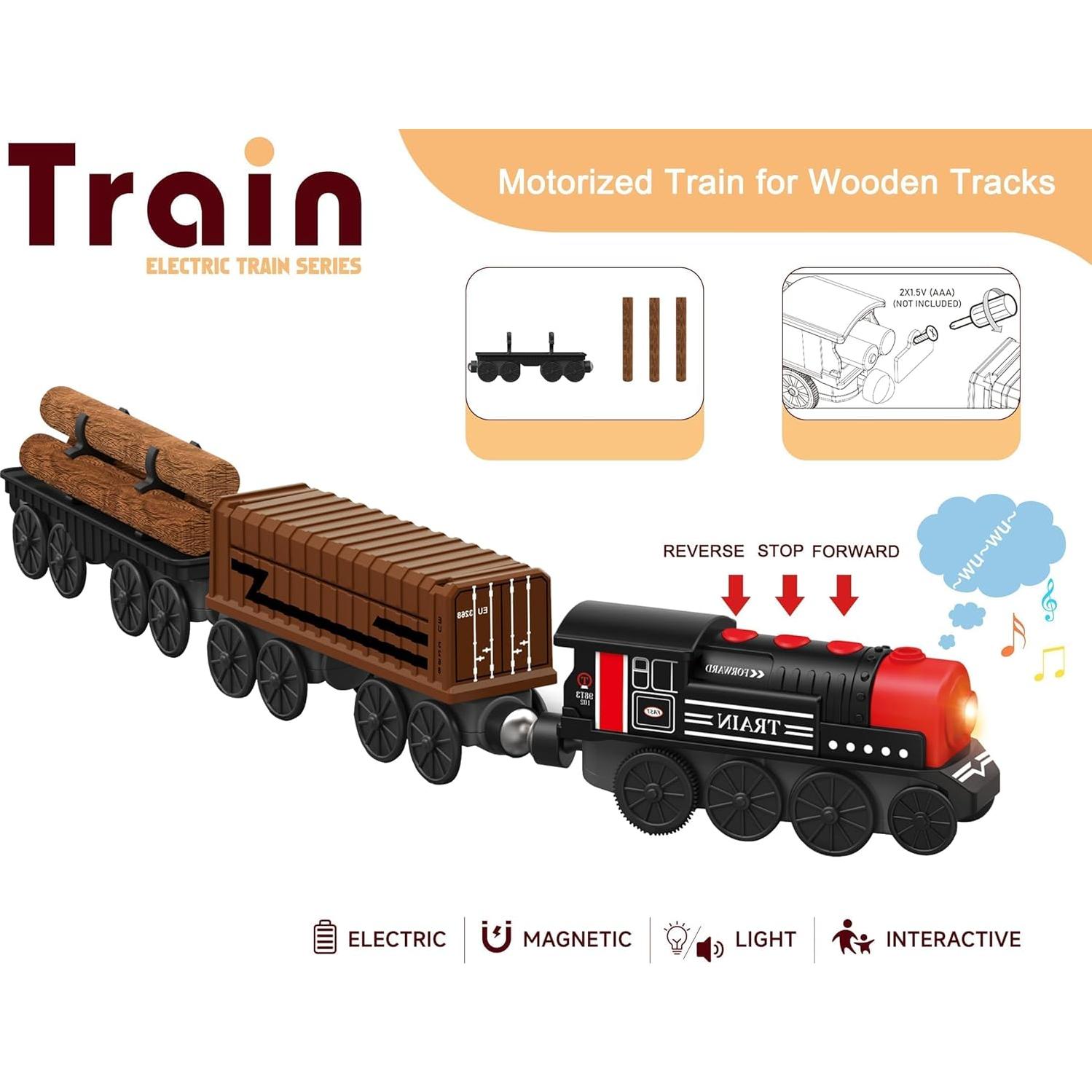 Tren Motorizado May & Z 3 Piezas para Niños 3+ Años