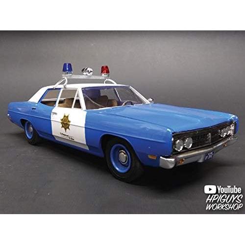 Coche de Policía Ford Galaxie 1970 AMT Modelo 1/25 Azul