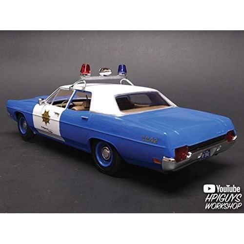 Coche de Policía Ford Galaxie 1970 AMT Modelo 1/25 Azul