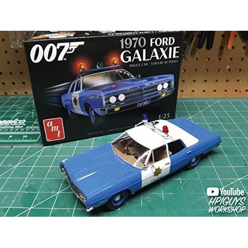 Coche de Policía Ford Galaxie 1970 AMT Modelo 1/25 Azul