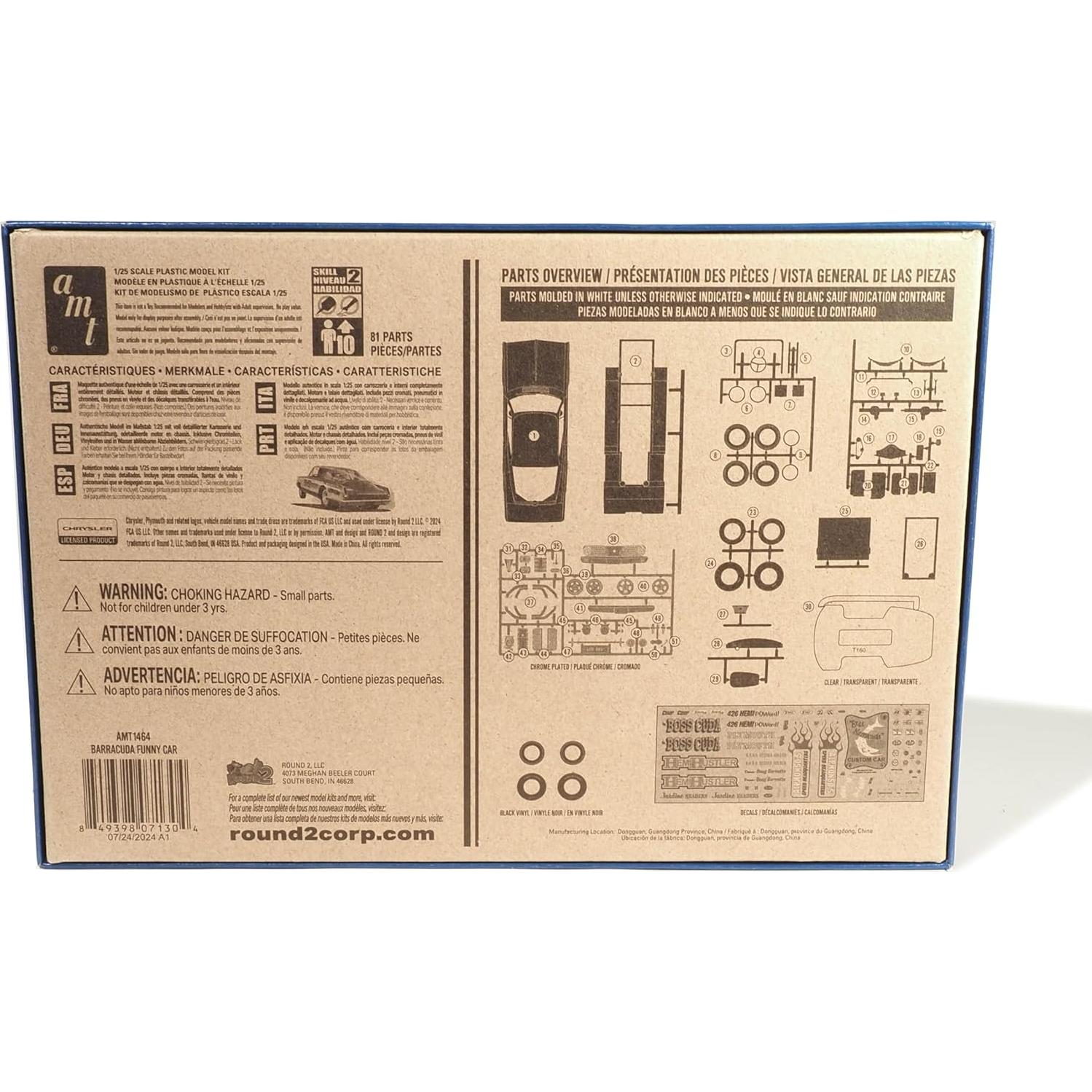 Modelo a Escala 1:25 AMT Plymouth Barracuda Hemi Hustler