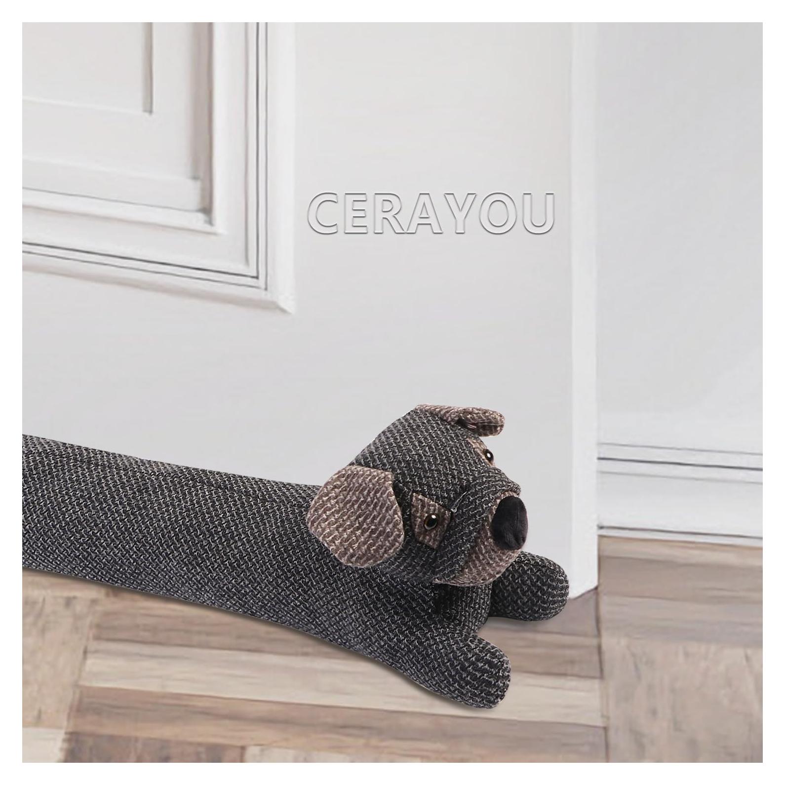 Tope de puerta decorativo perro CERAYOU 86x11x11cm gris