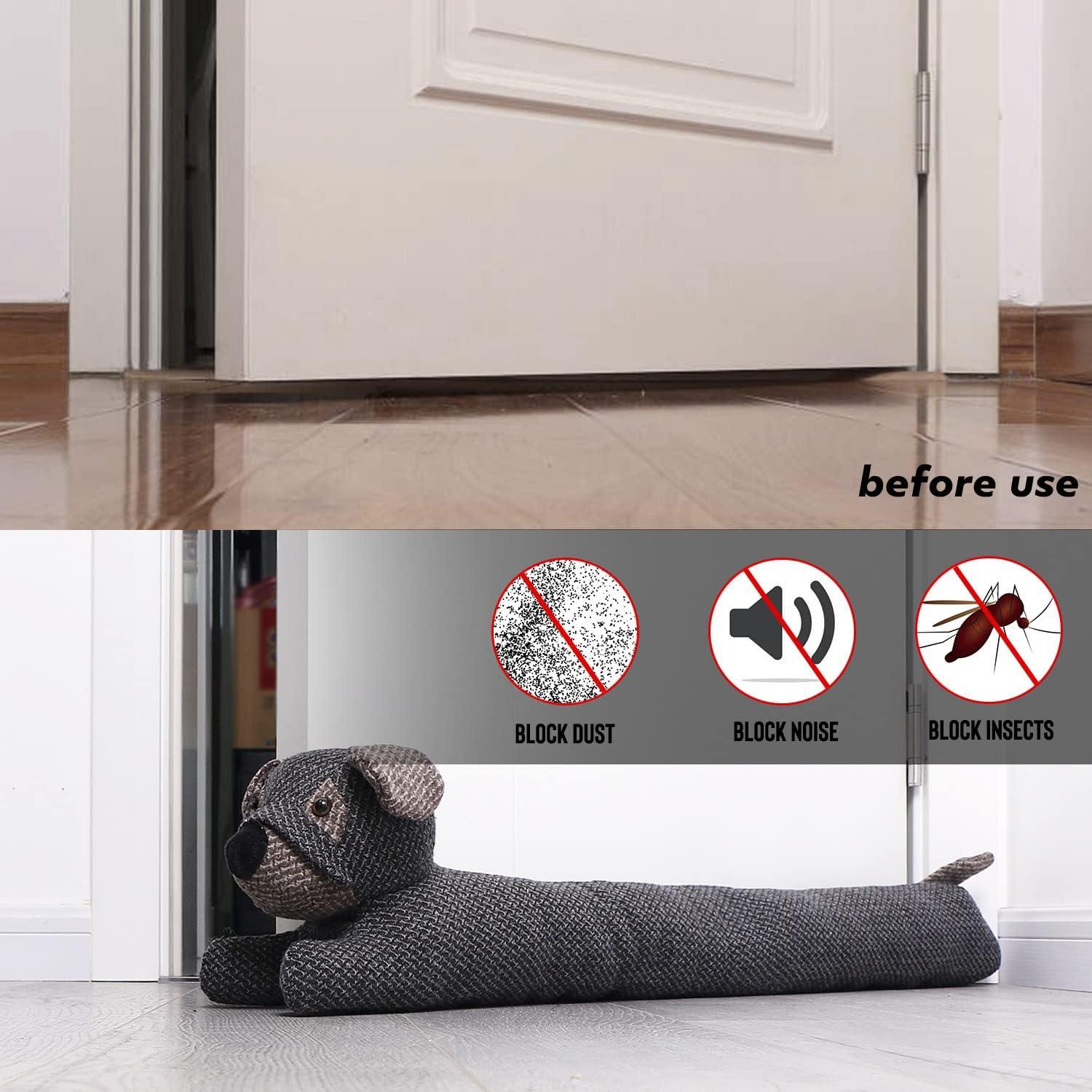 Tope de puerta decorativo perro CERAYOU 86x11x11cm gris