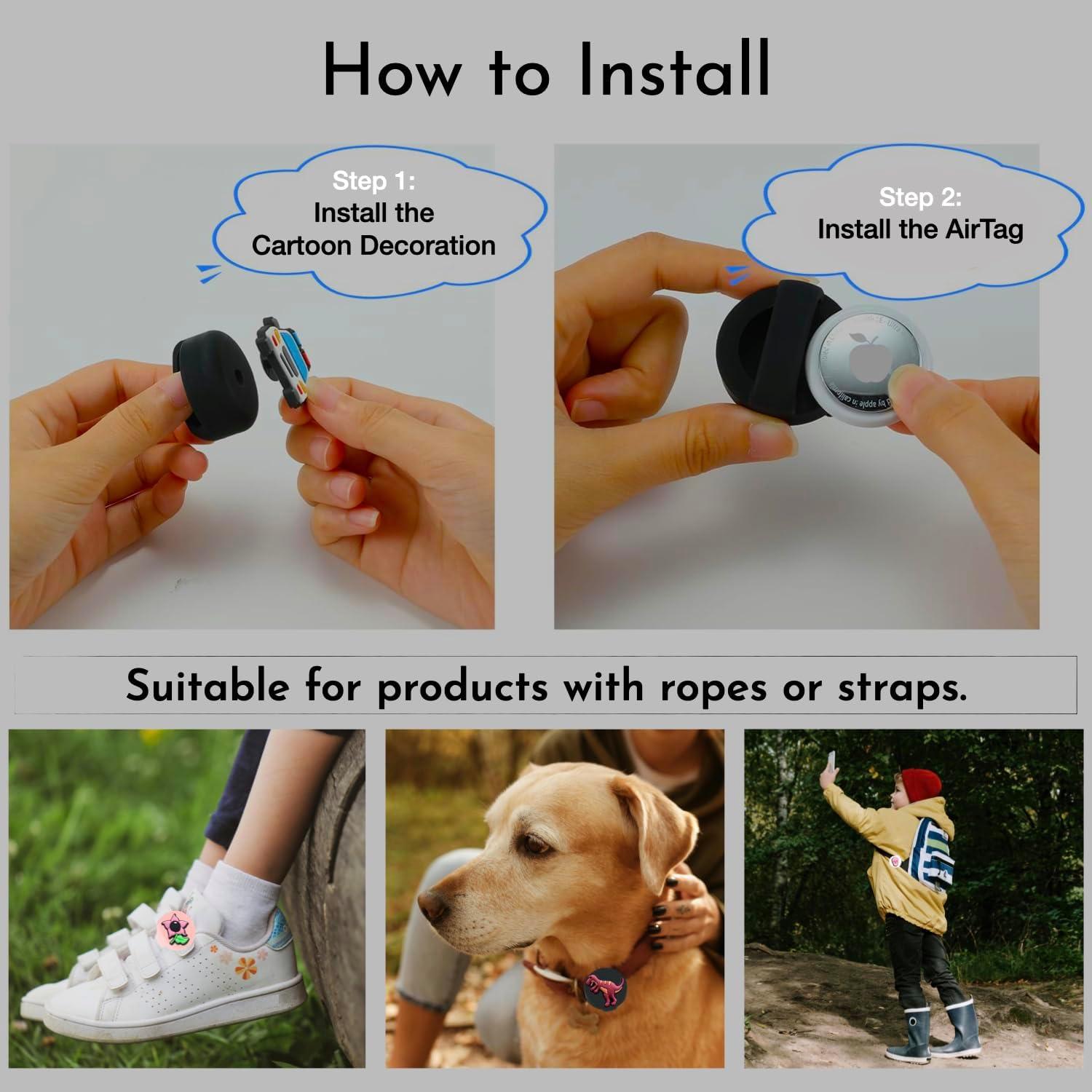 Funda de Etiqueta ALYBSOO 2 Pack Astronautas para Apple Tag