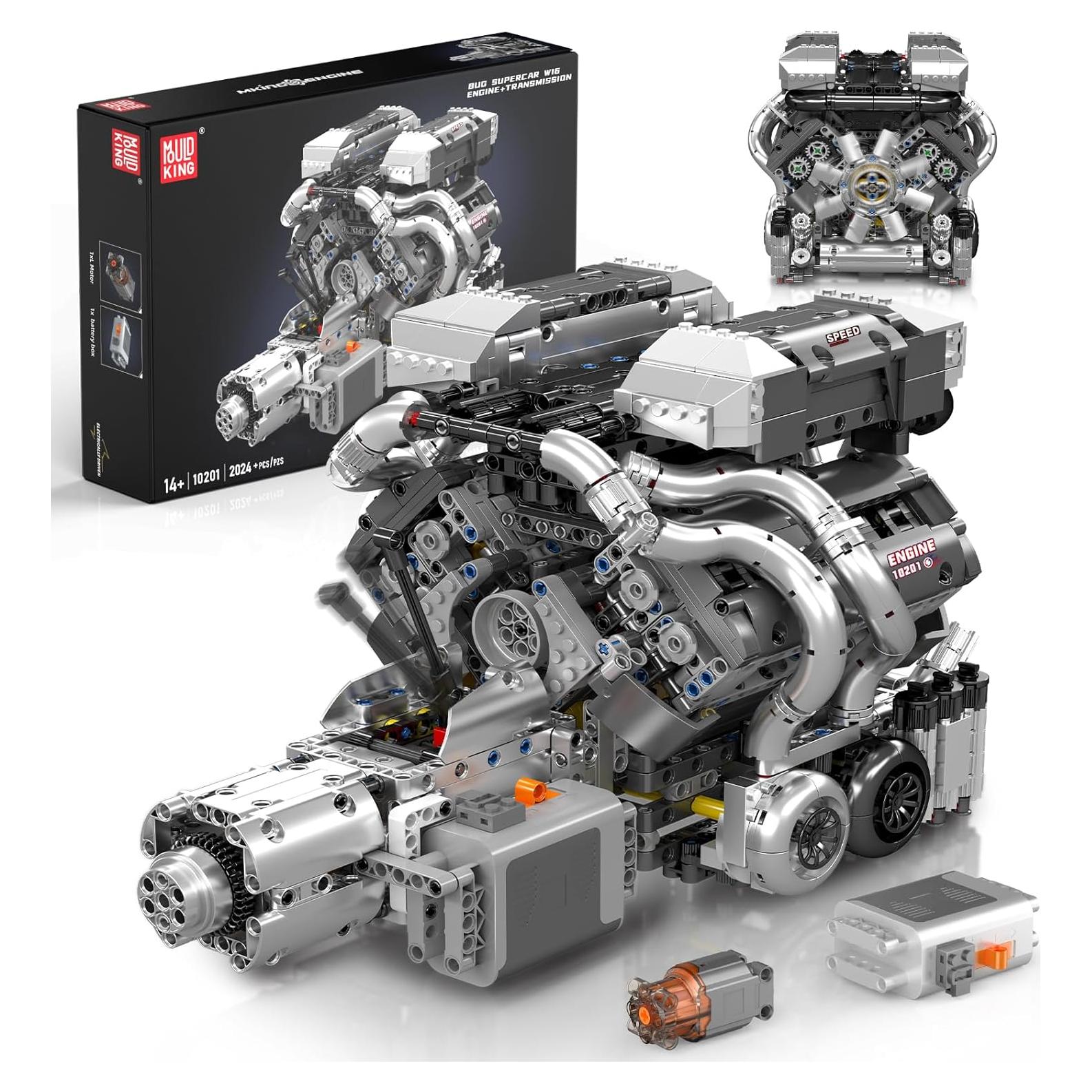 Mould King 10201 Motor W16 a Escala 1:4 - Kit de Construcción 2024 Pcs