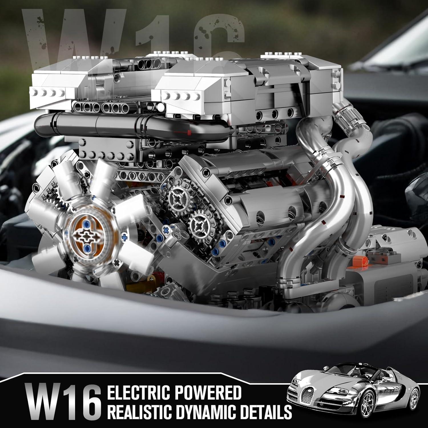 Mould King 10201 Motor W16 a Escala 1:4 - Kit de Construcción 2024 Pcs