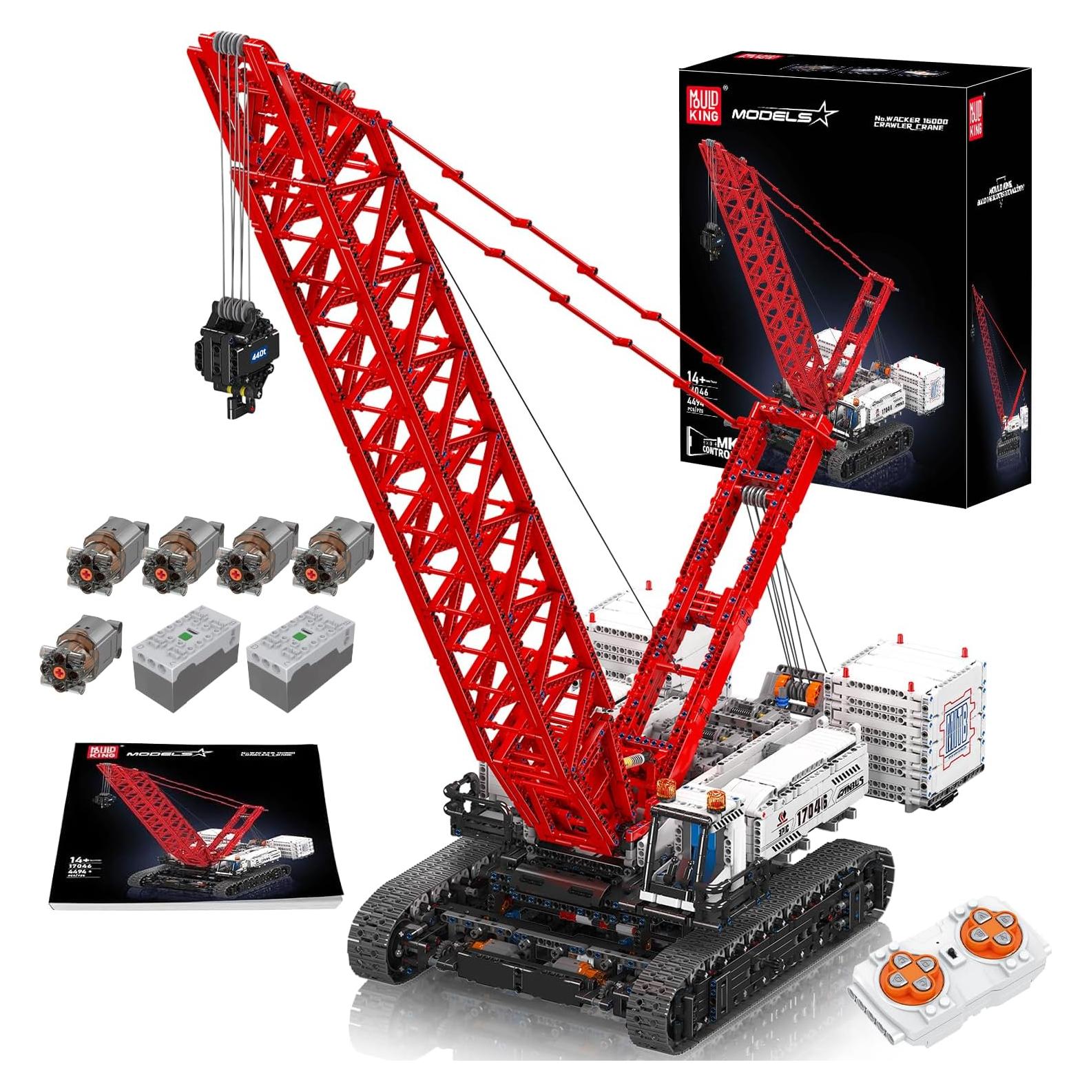 Grúa de Oruga Mould King LR16000 4494 Piezas Control Remoto