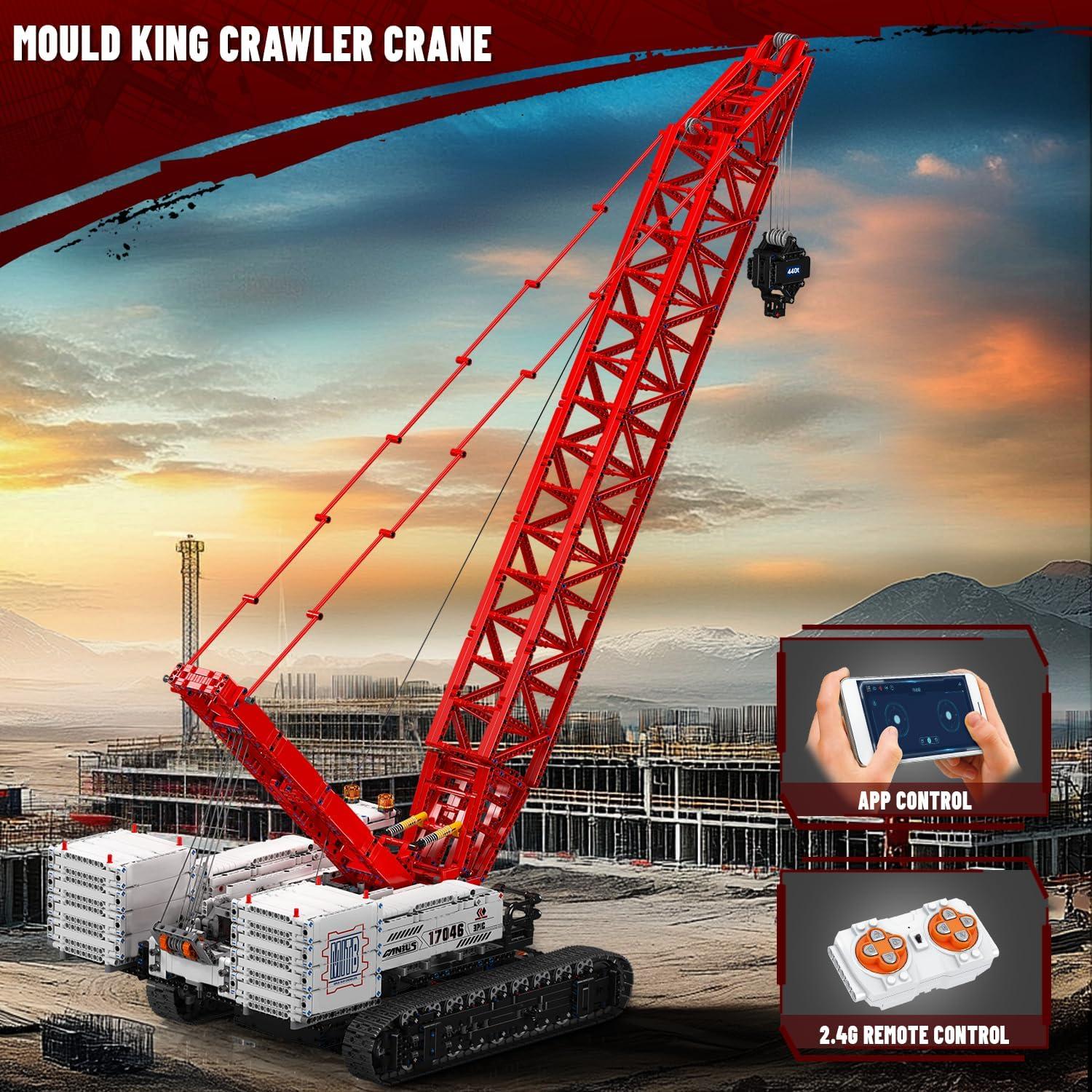 Grúa de Oruga Mould King LR16000 4494 Piezas Control Remoto