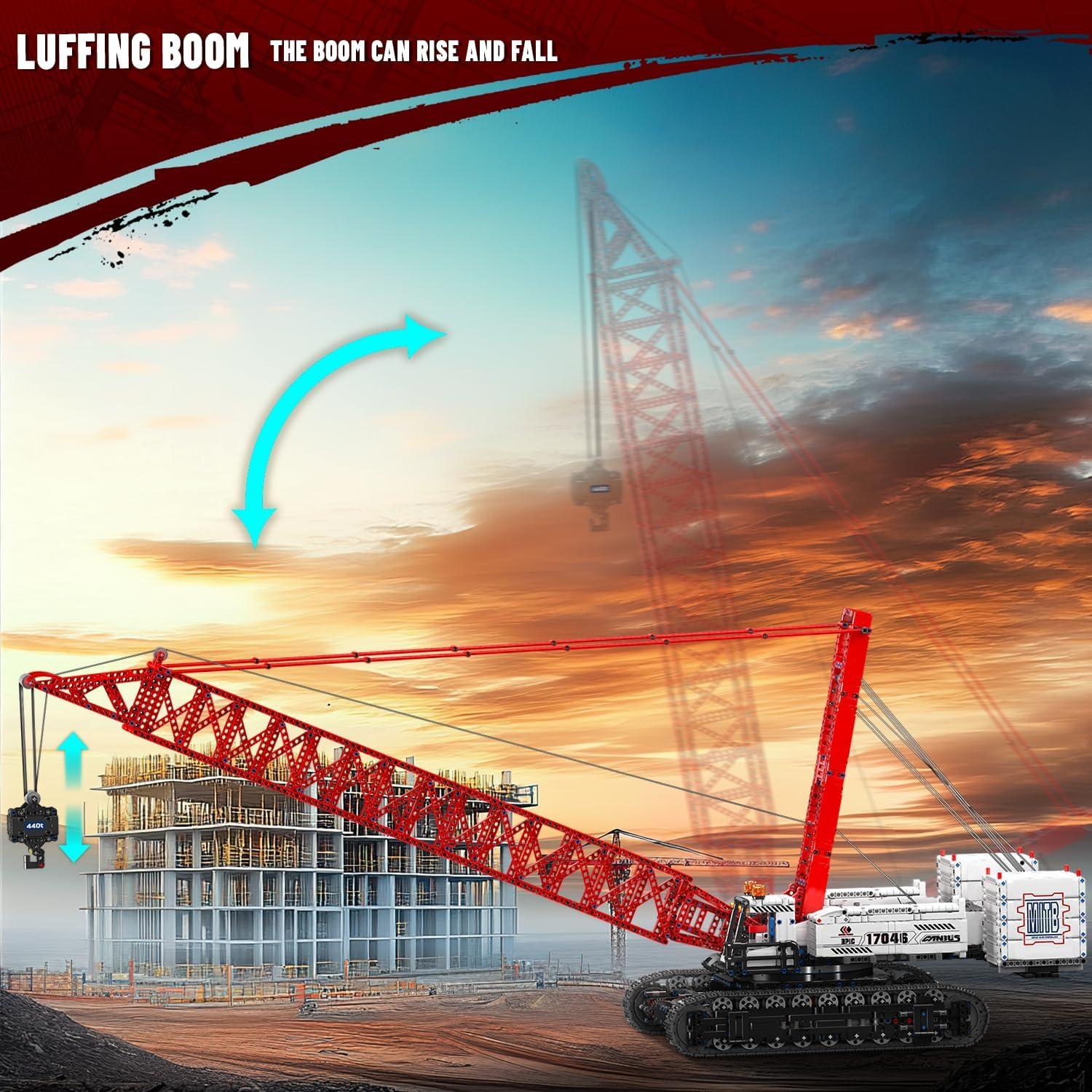 Grúa de Oruga Mould King LR16000 4494 Piezas Control Remoto