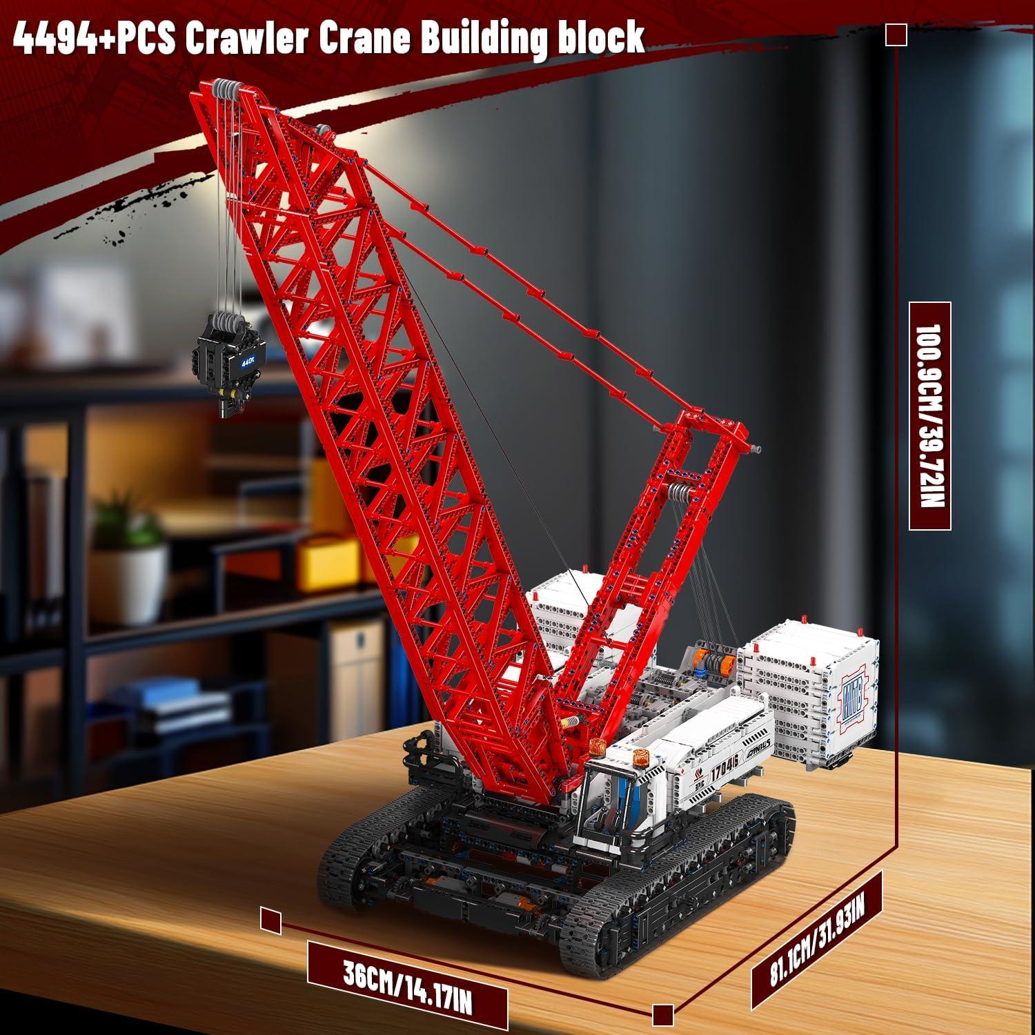 Grúa de Oruga Mould King LR16000 4494 Piezas Control Remoto