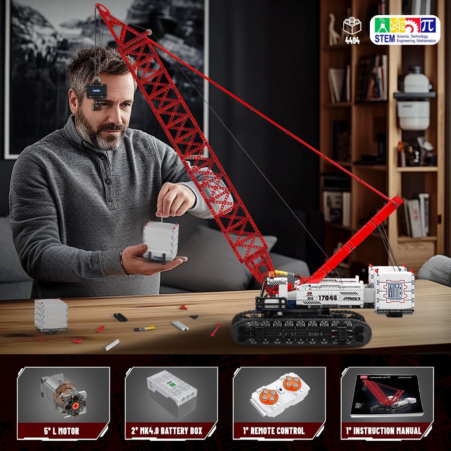 Grúa de Oruga Mould King LR16000 4494 Piezas Control Remoto