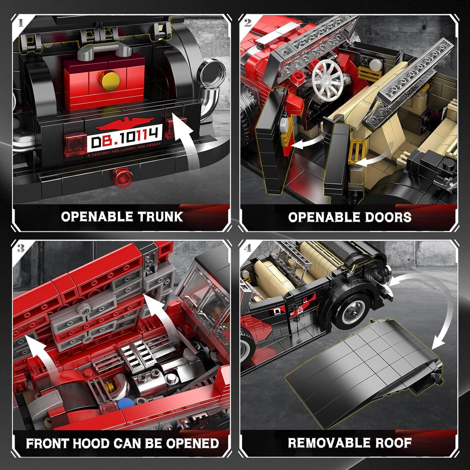 Mould King Coche Clásico 10114 1308 Piezas Juguete Construcción