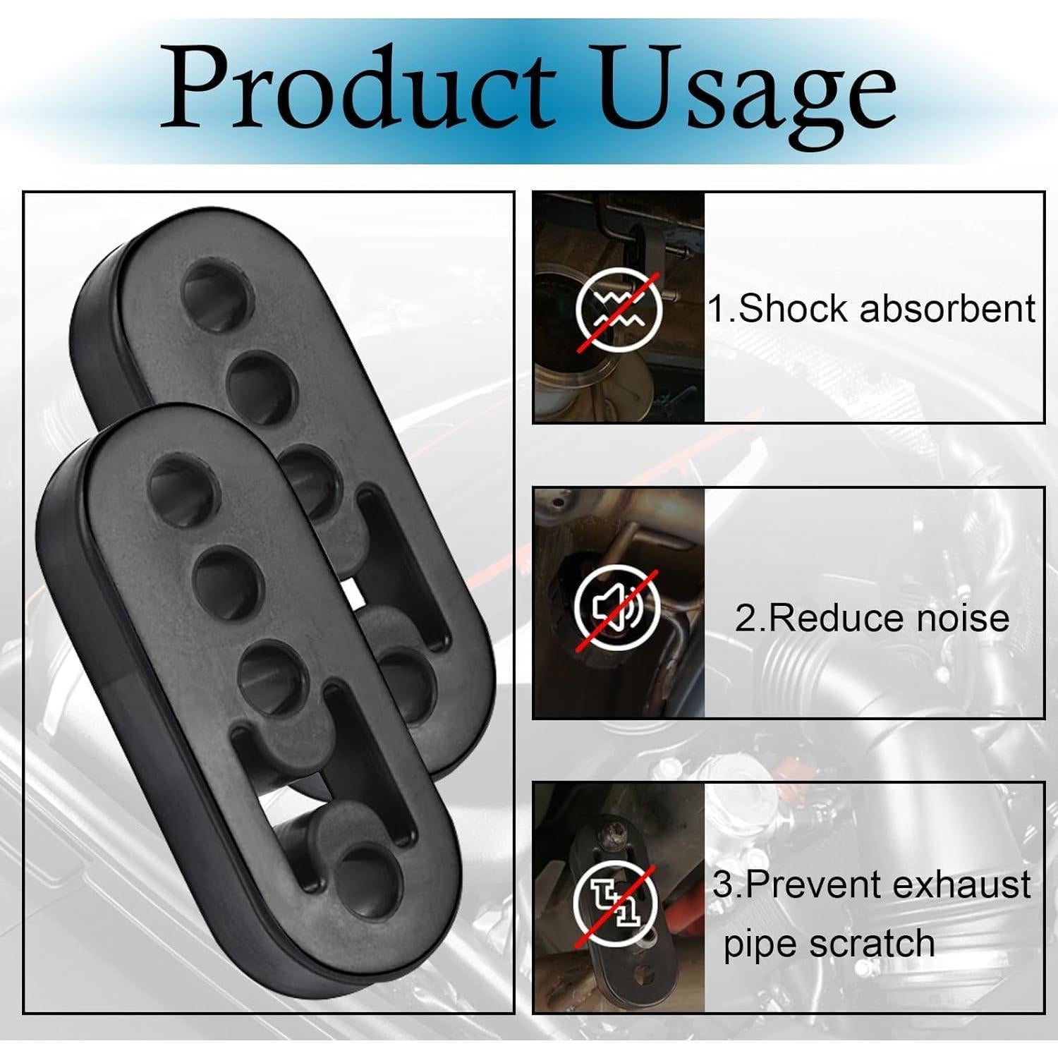 Soporte de Goma para Escape Gunhunt 2 PCS Ajustable Negro