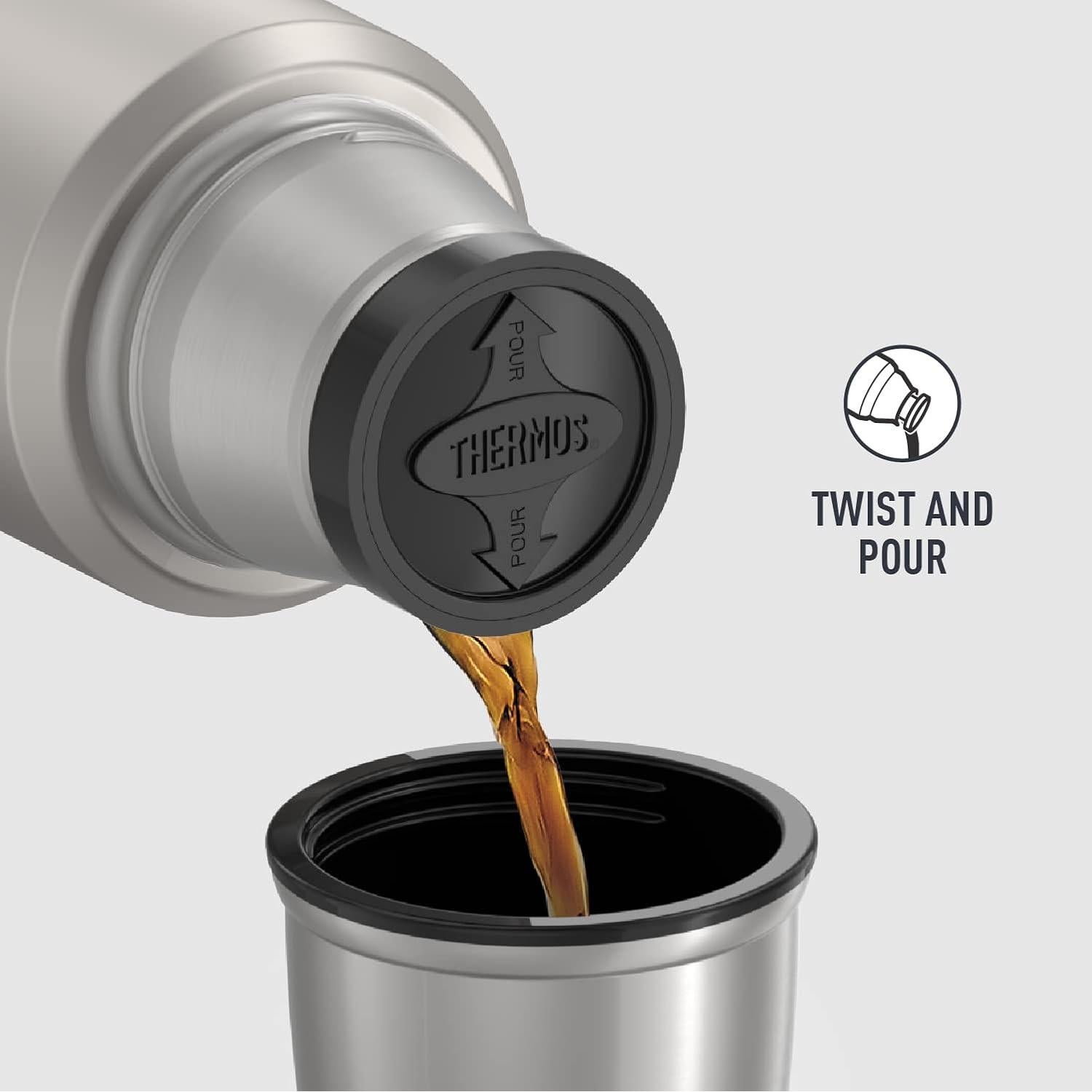 Botella Compacta THERMOS Acero Inoxidable 473 ml Aislamiento