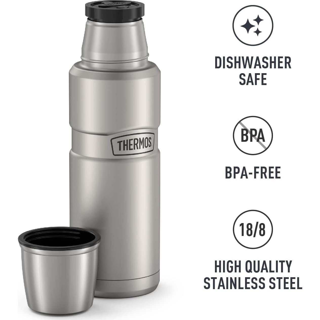 Botella Compacta THERMOS Acero Inoxidable 473 ml Aislamiento