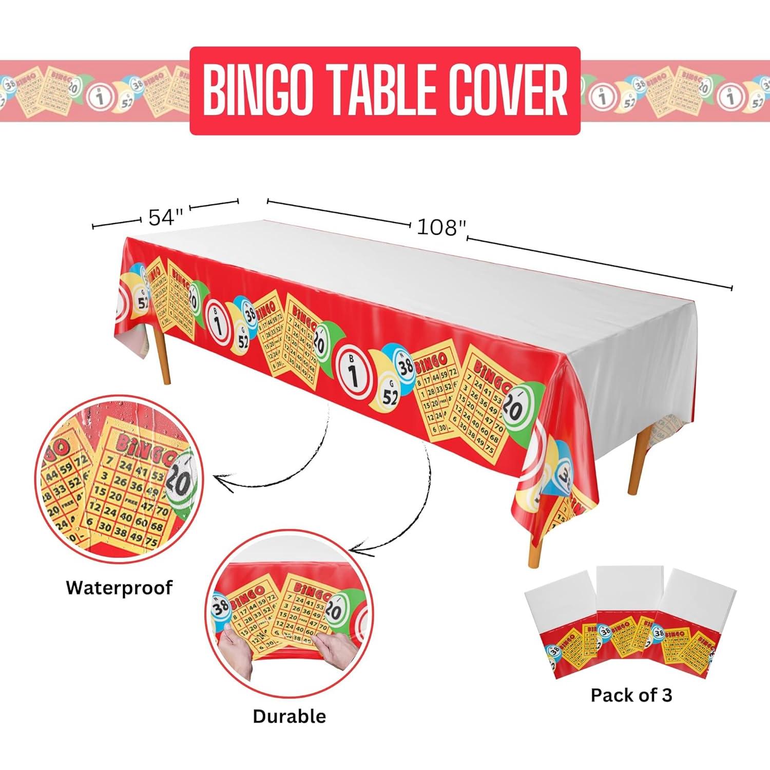 Cubiertas de Mesa de Bingo Blue Orchards - 3 Piezas 137x274cm