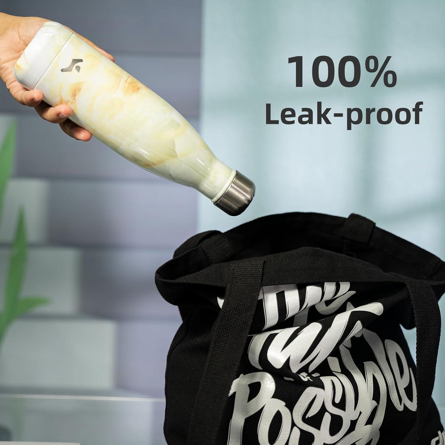 Botella de Agua Aislada Konokyo 17 oz Acero Inoxidable Jade