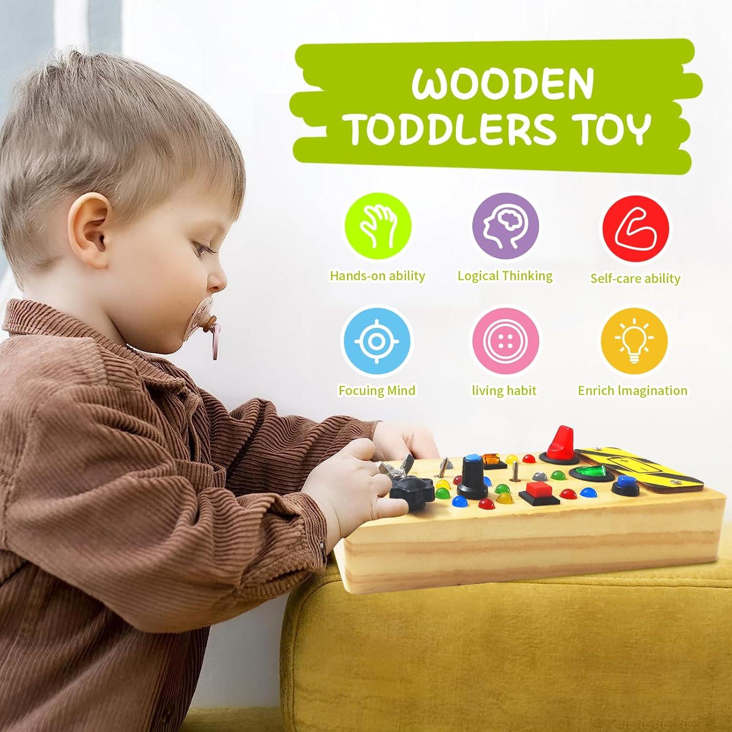 Tablero Ocupado Montessori TenFans con 8 Modos de Luz LED