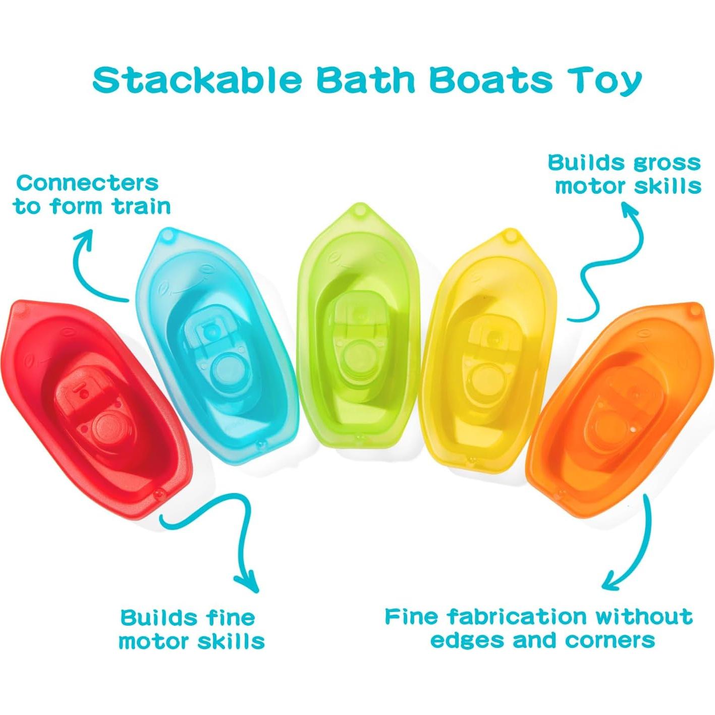 Juguetes de baño AMCHSURI 11 piezas arcoíris para bebés