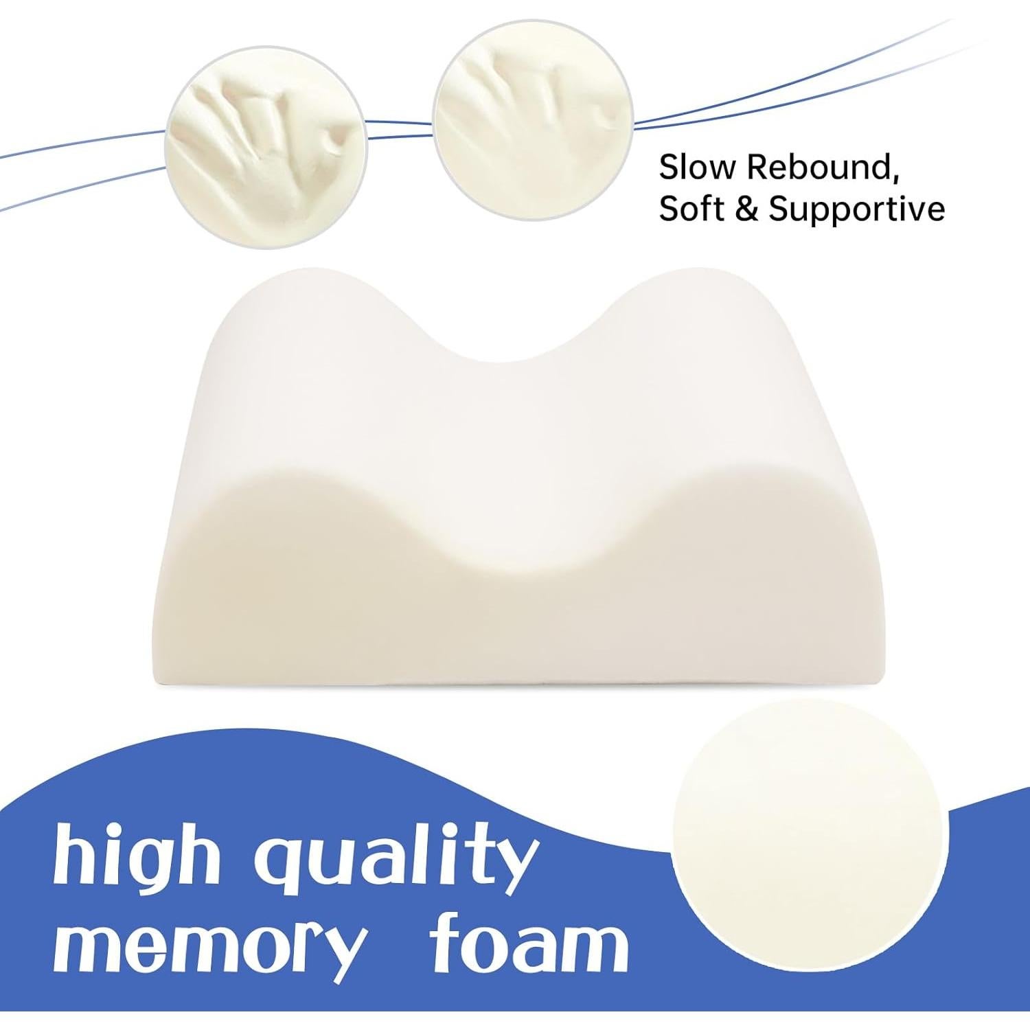 Almohada de Espuma de Memoria Reidio para Piernas Plegable 2-en-1