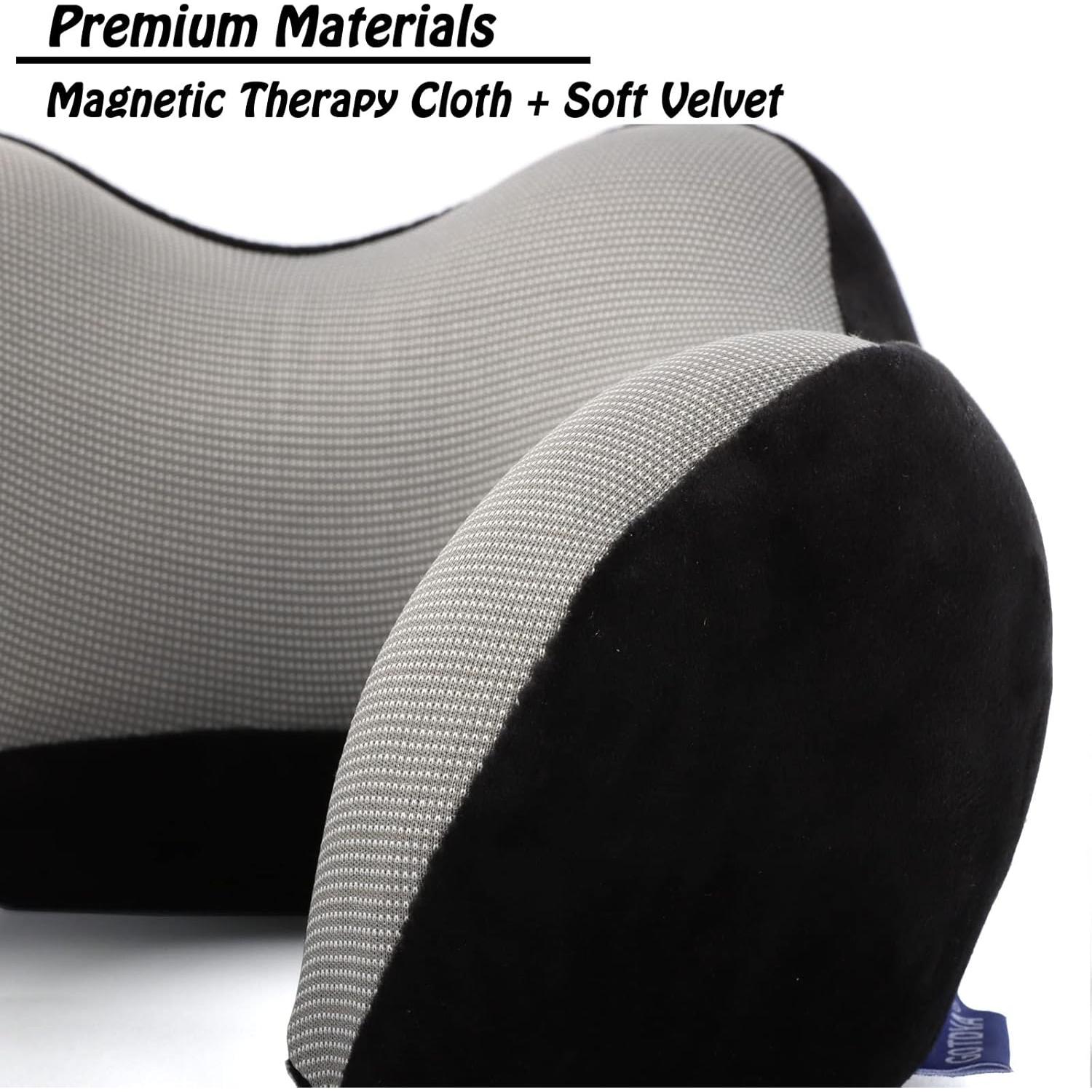 Almohada de Viaje GOTDYA 100% Espuma de Memoria Negra 28x23.4cm