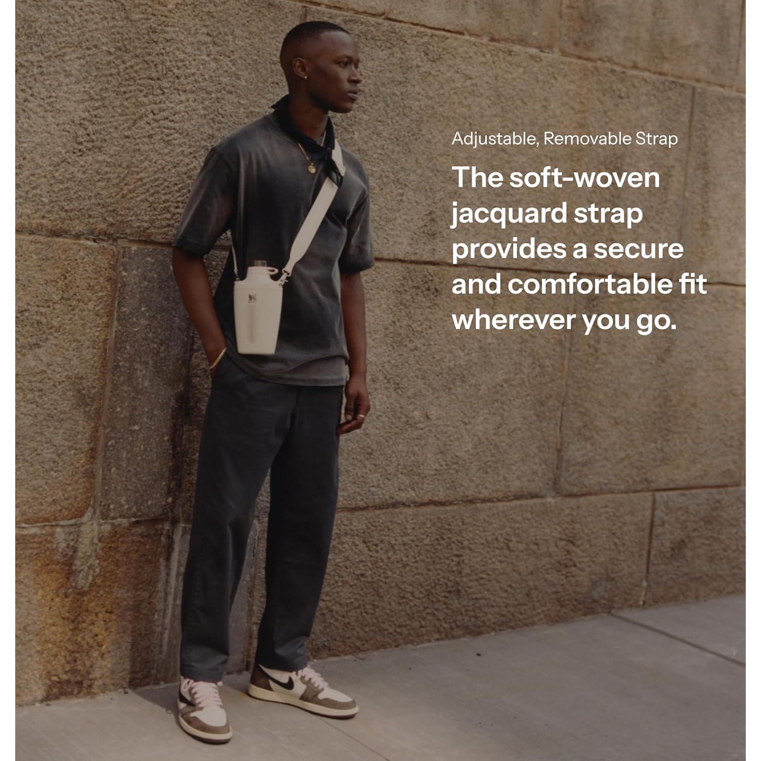 Botella de Agua Stanley Cross 680 ml | Acero Inoxidable Negro