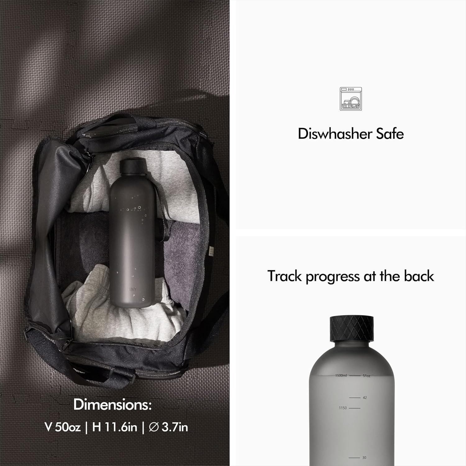 Botella de Agua KIVY 1.5L Ligera y a Prueba de Roturas