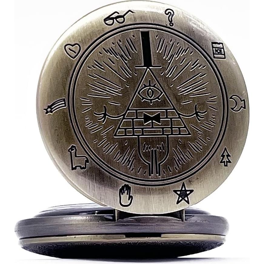 Reloj de bolsillo vintage BOSHIYA con cadena y números árabes