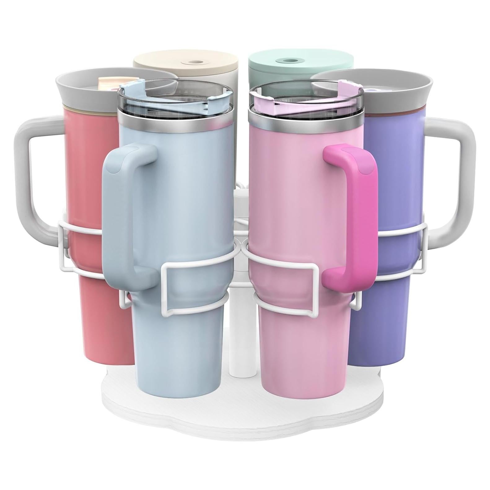 Organizador de Tazas Housolution 40 oz Soporte Rotativo Blanco