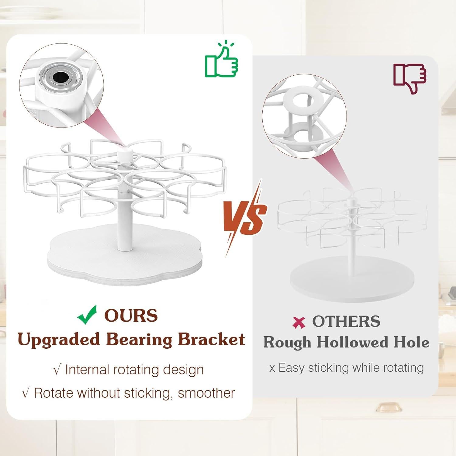 Organizador de Tazas Housolution 40 oz Soporte Rotativo Blanco