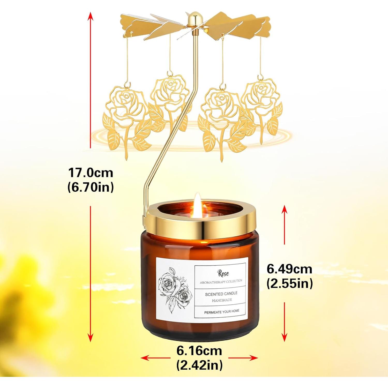 Vela Aromática de Rosa Cecanndila 11x11 cm Relax Yoga