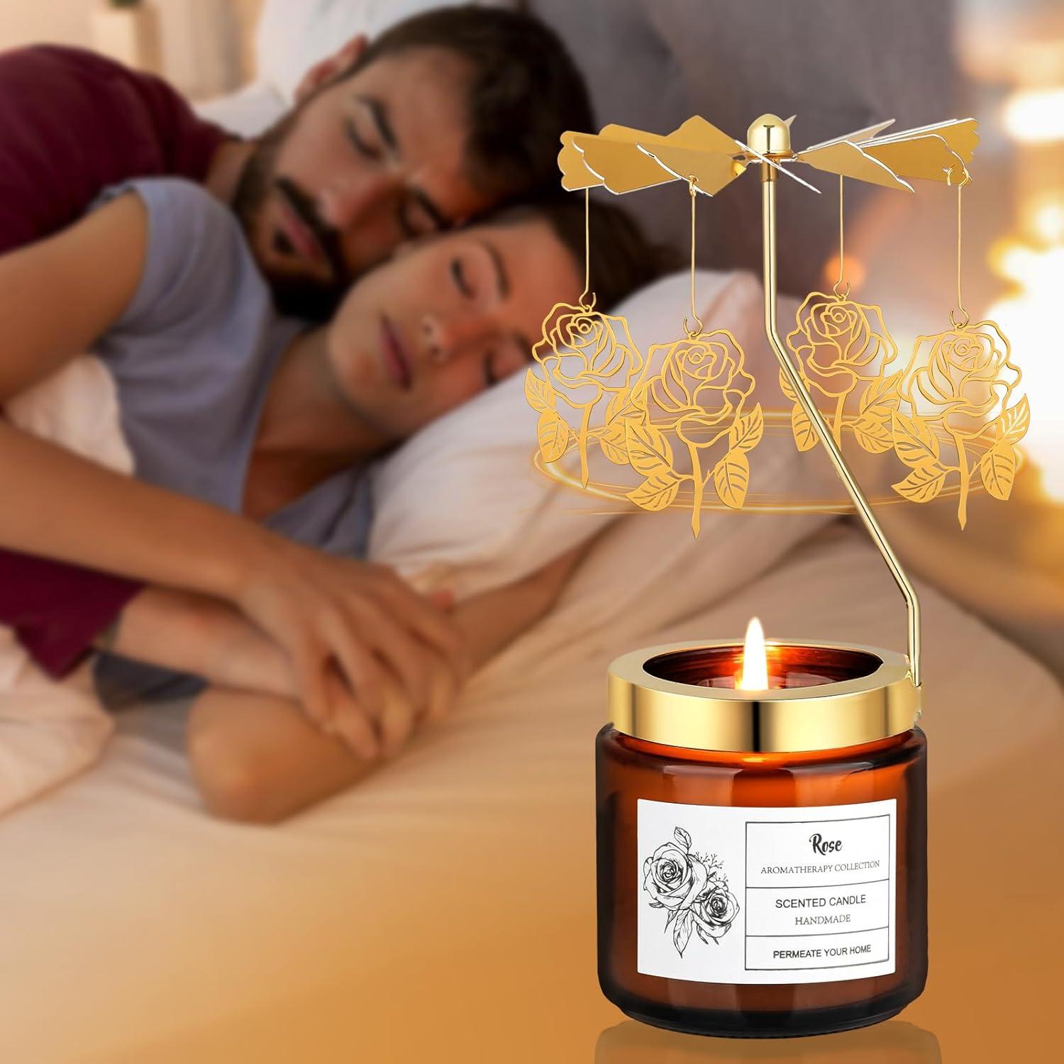 Vela Aromática de Rosa Cecanndila 11x11 cm Relax Yoga