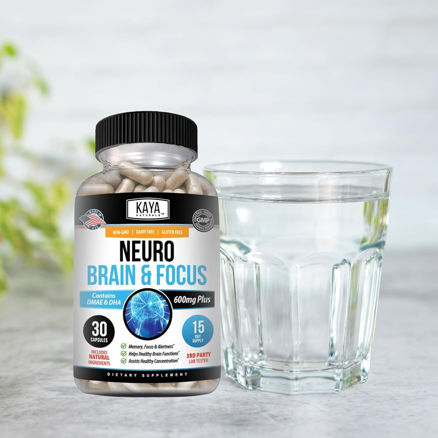 Suplemento Nootrópico Kaya Naturals para Memoria y Enfoque - 30 Cápsulas