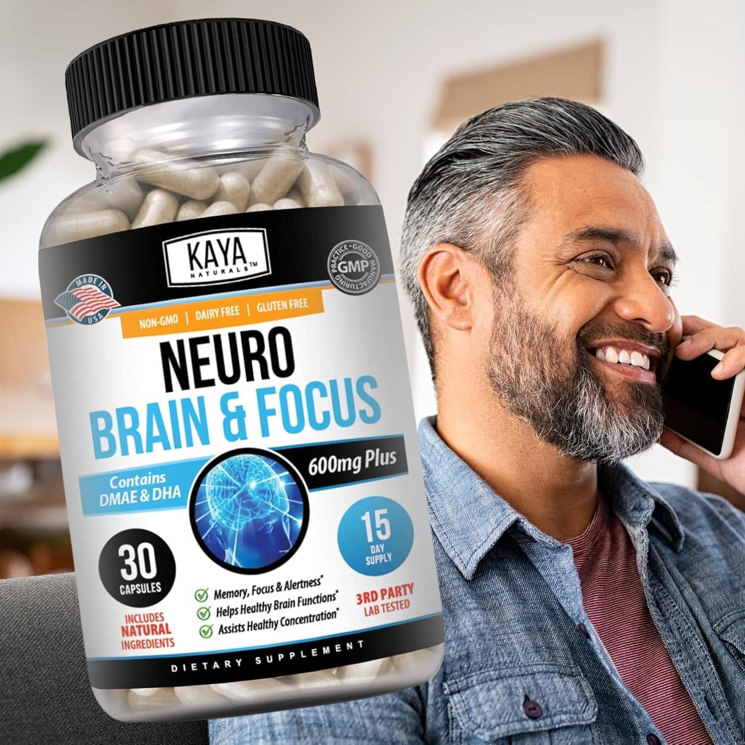 Suplemento Nootrópico Kaya Naturals para Memoria y Enfoque - 30 Cápsulas