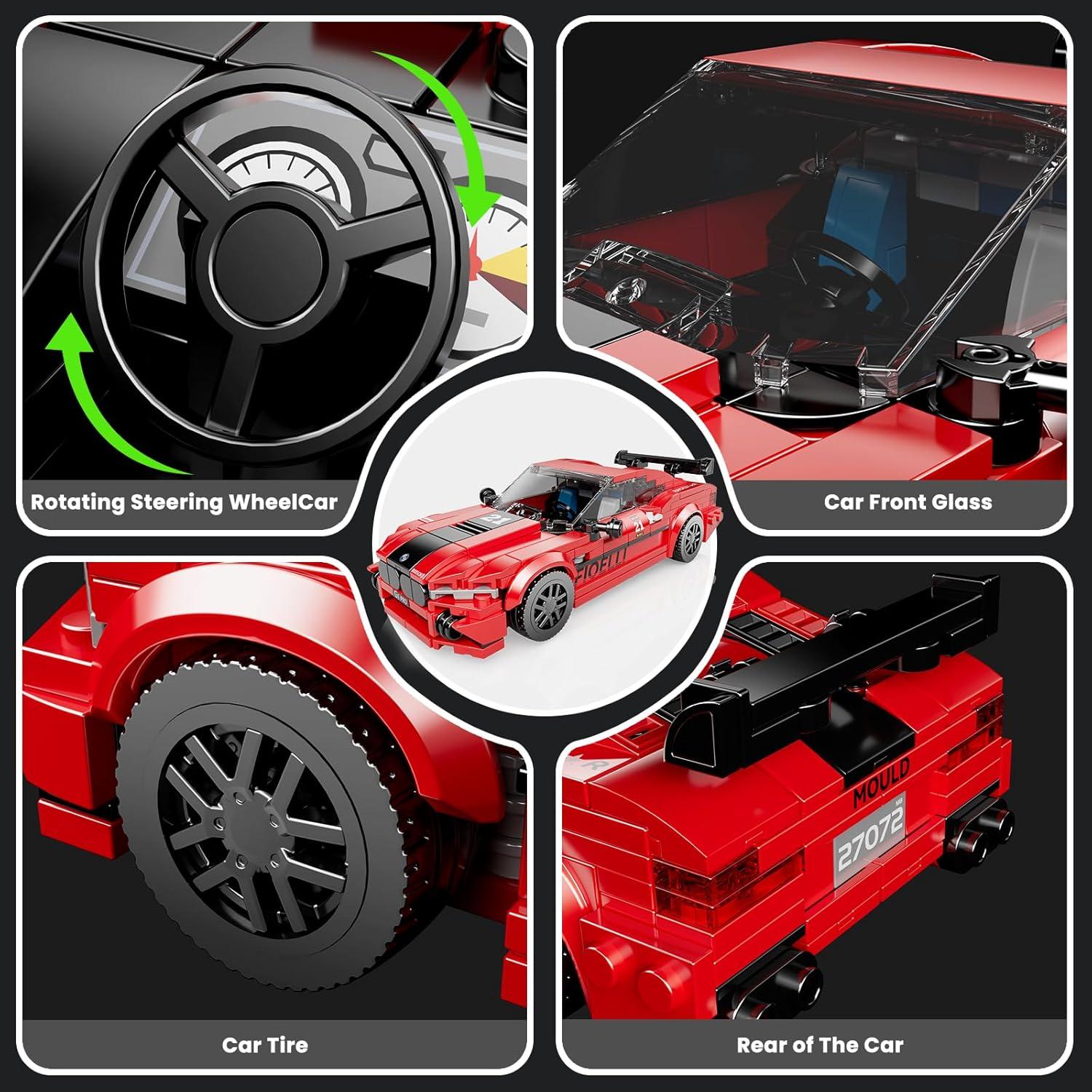 Mould King Kit de Construcción Coche de Carreras 27072 481 Piezas