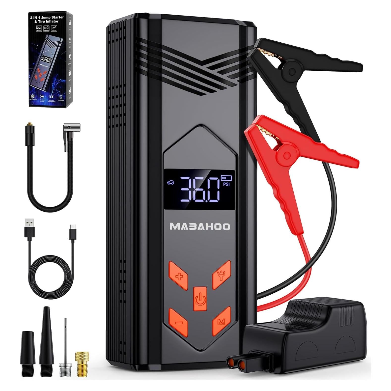 Arrancador de Batería Mabahoo YD06 3000A con Compresor 150PSI