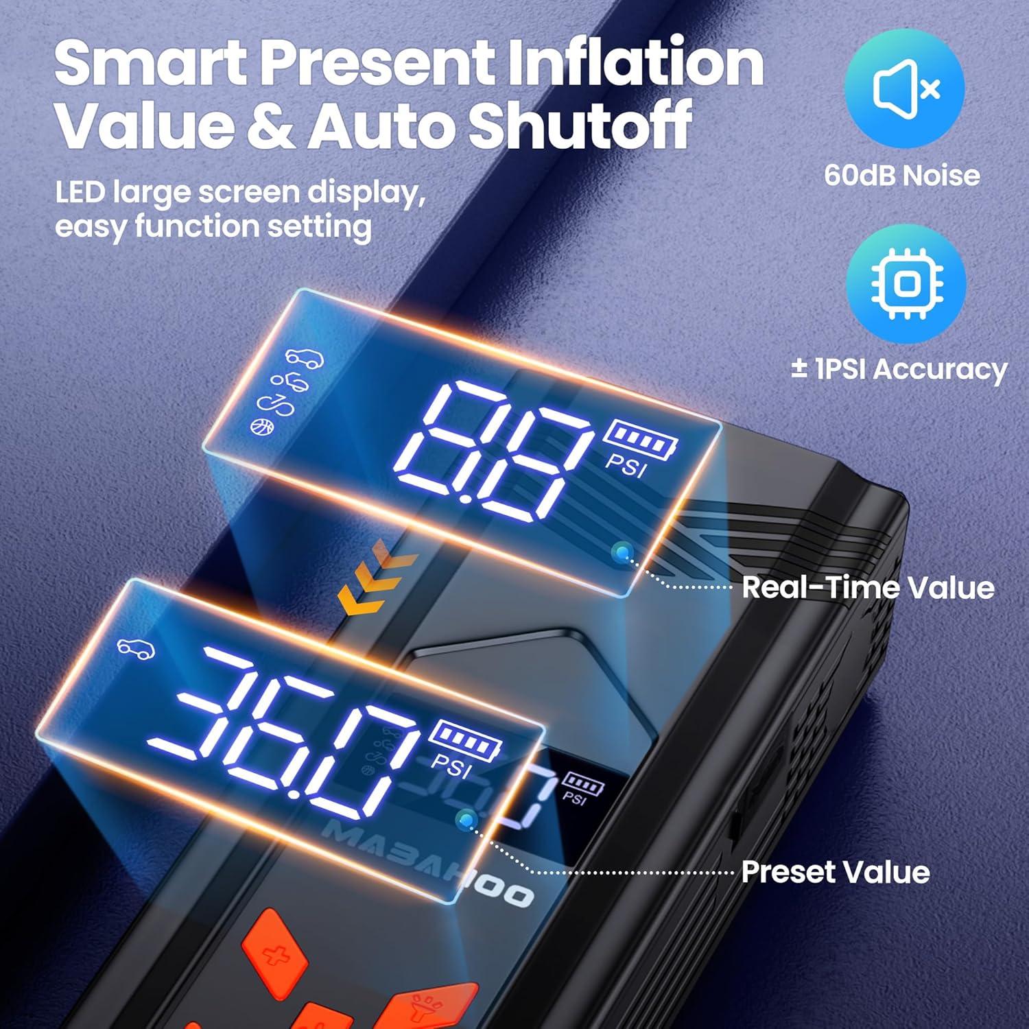 Arrancador de Batería Mabahoo YD06 3000A con Compresor 150PSI