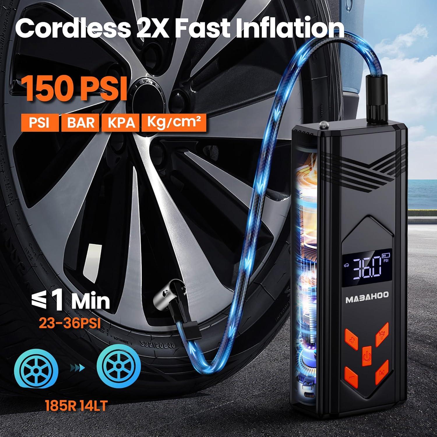 Arrancador de Batería Mabahoo YD06 3000A con Compresor 150PSI